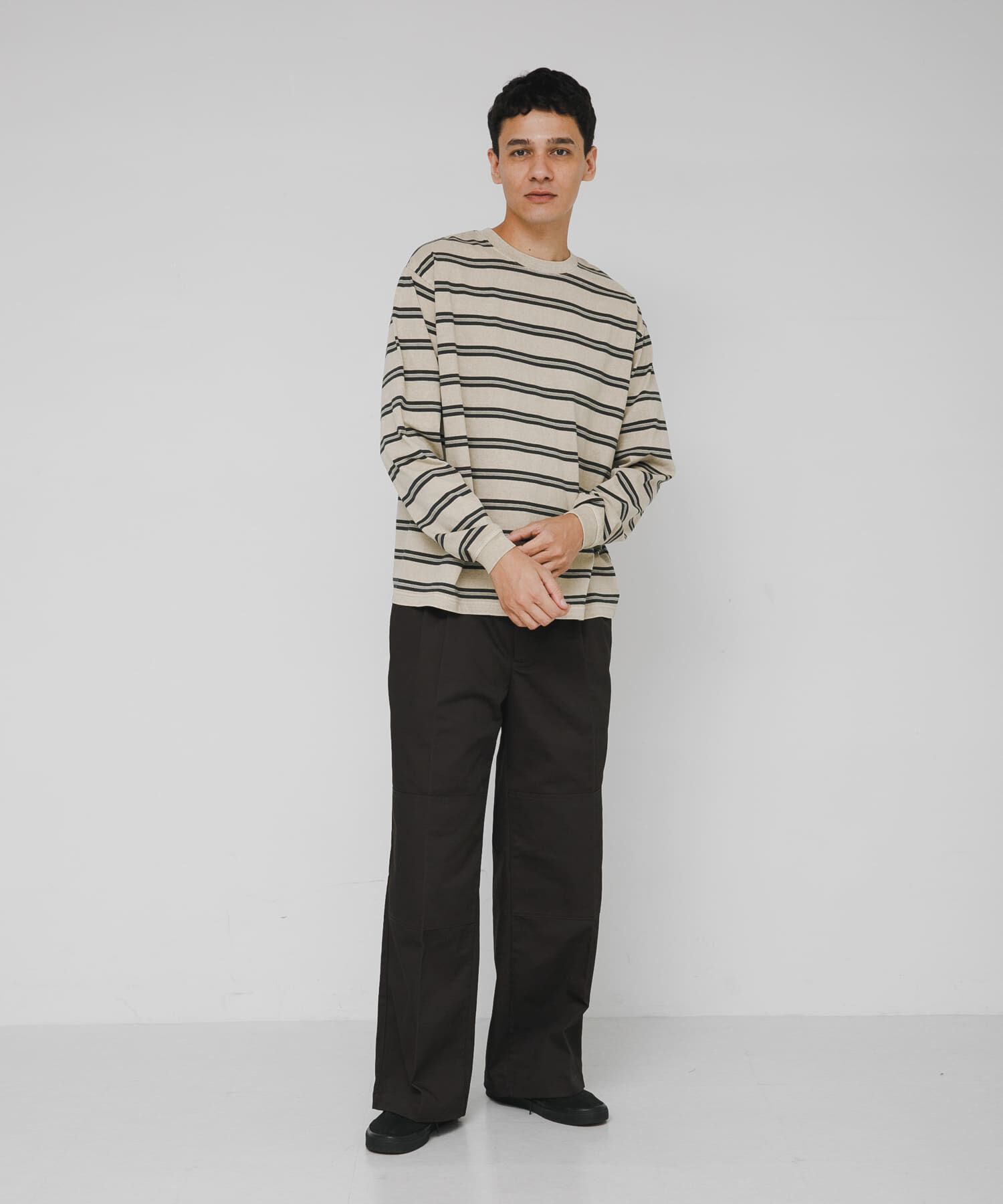 Sonny Label 「ピグメントボーダーロングスリーブTシャツ」|Tシャツ・カットソー|