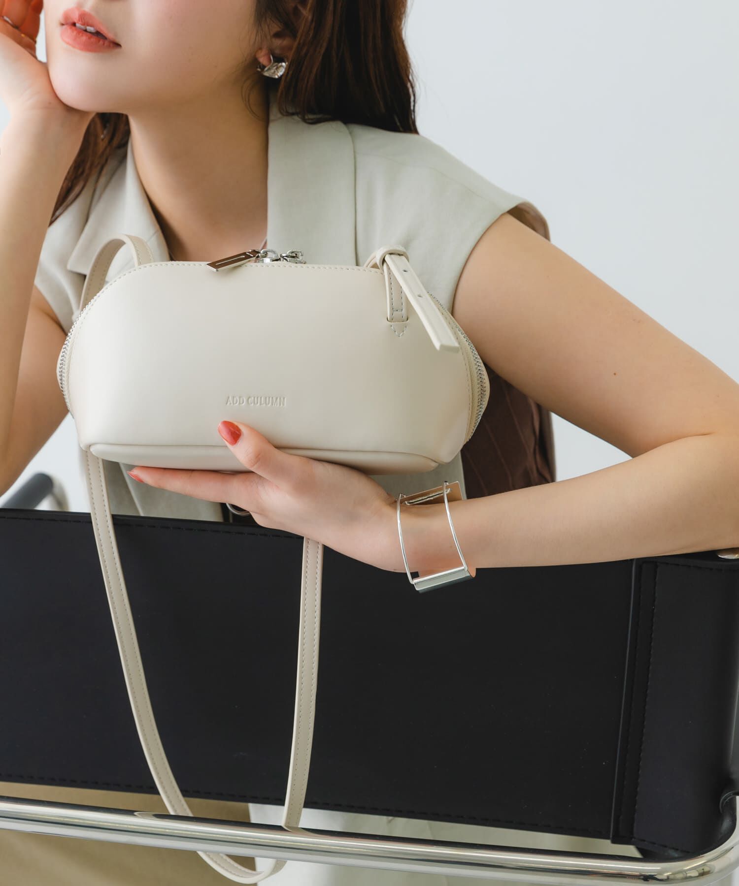 RODE SKO「ADD CULUMN　FIGRE POCHETTE」|ショルダー・メッセンジャー|アイボリー