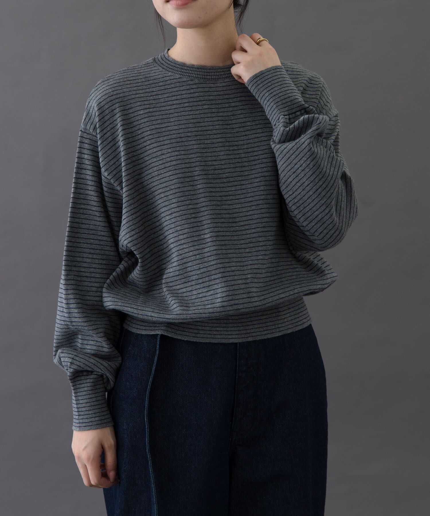 URBAN RESEARCH DOORS「FORK&SPOON　ボーダークルーネックニット」|ニット・セーター|