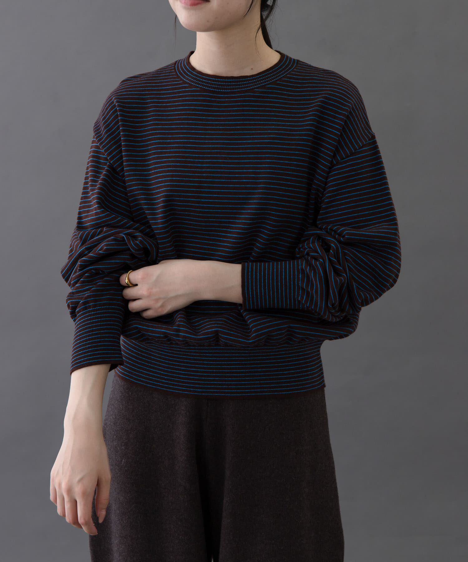 URBAN RESEARCH DOORS「FORK&SPOON　ボーダークルーネックニット」|ニット・セーター|