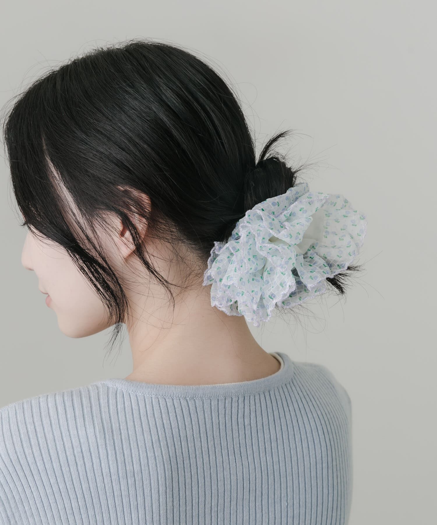 SMELLY「ミニフラワーシアーボリュームシュシュ」|ヘアゴム・シュシュ|