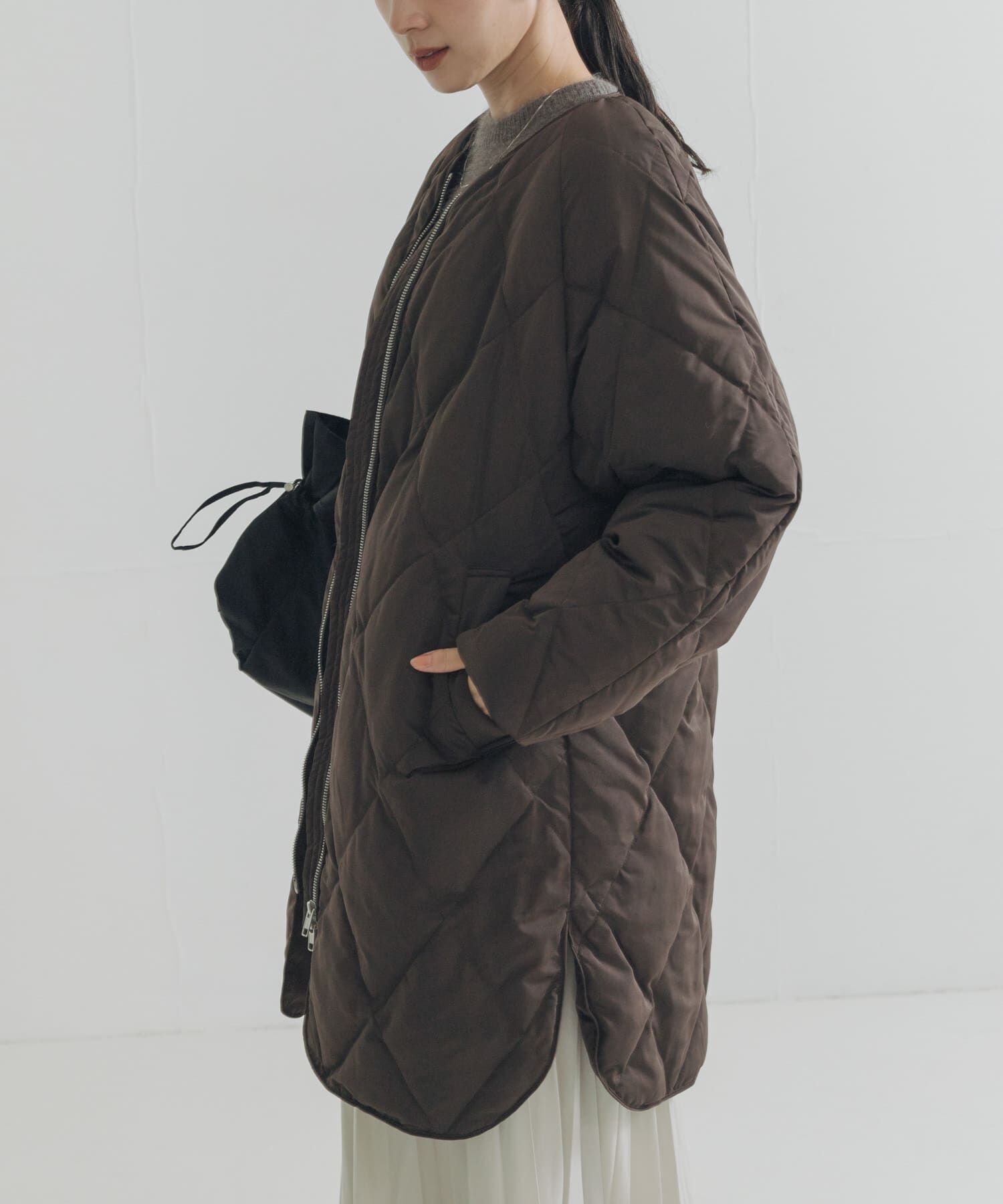 URBAN RESEARCH「『Sサイズ/WEB限定』コクーンキルティングロングダウン」|ダウン|