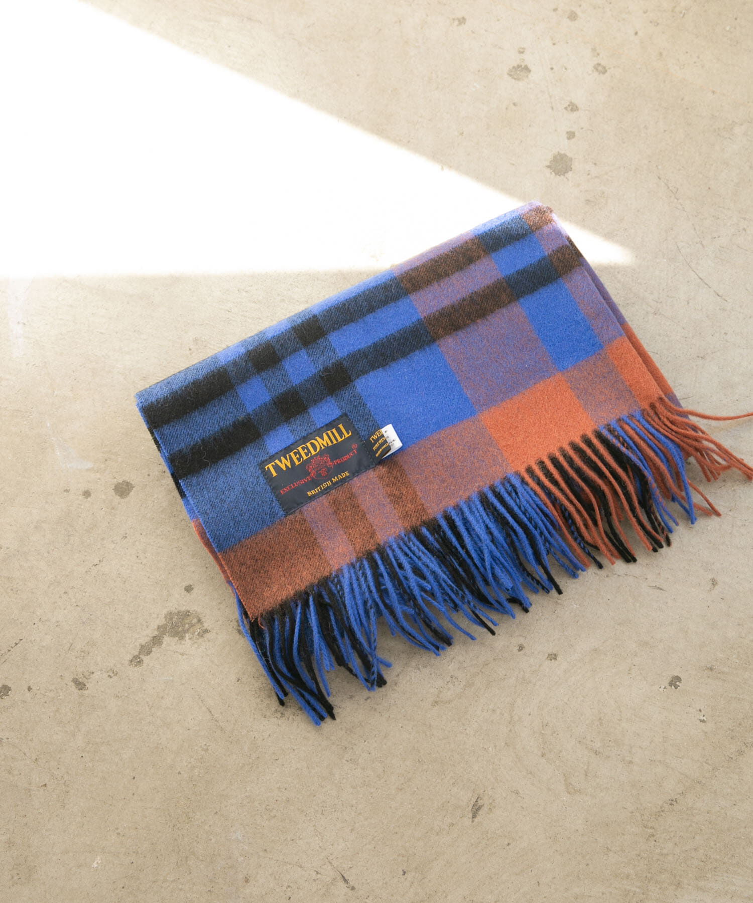 URBAN RESEARCH「TWEED MILL　Lambs wool stole」|マフラー|ブルー系その他