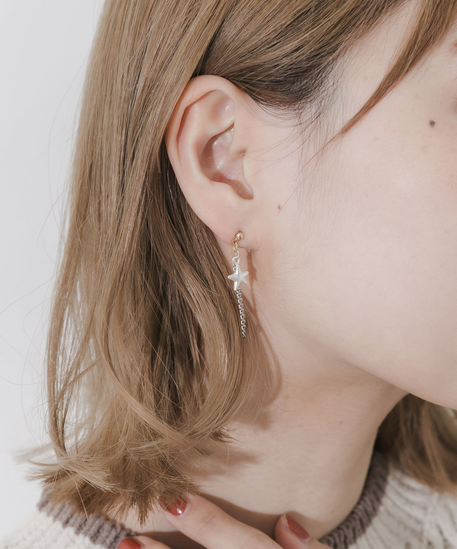 SMELLY「スターチャームチェーンピアス」|ピアス|