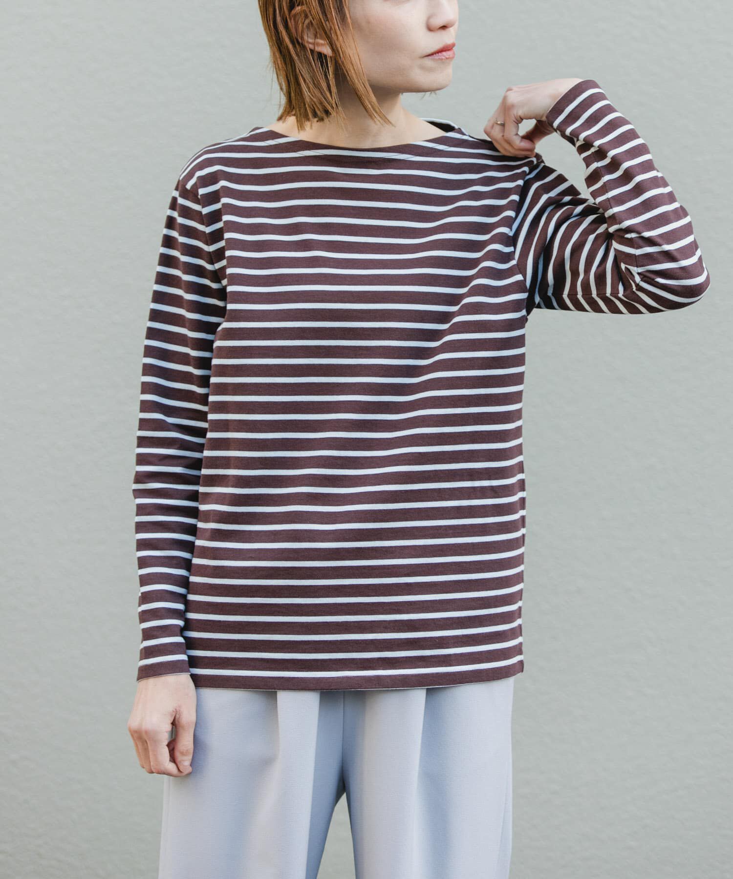 URBAN RESEARCH DOORS「FORK&SPOON　ボートネックボーダー」|Tシャツ・カットソー|