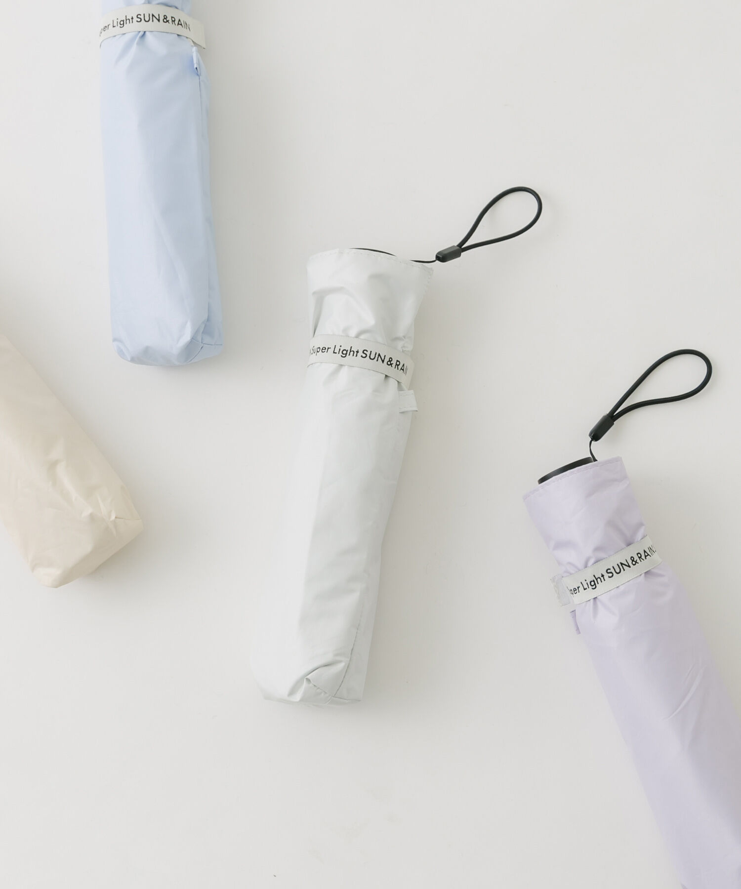 SMELLY「because　Solid Color Mini」|傘|ホワイト