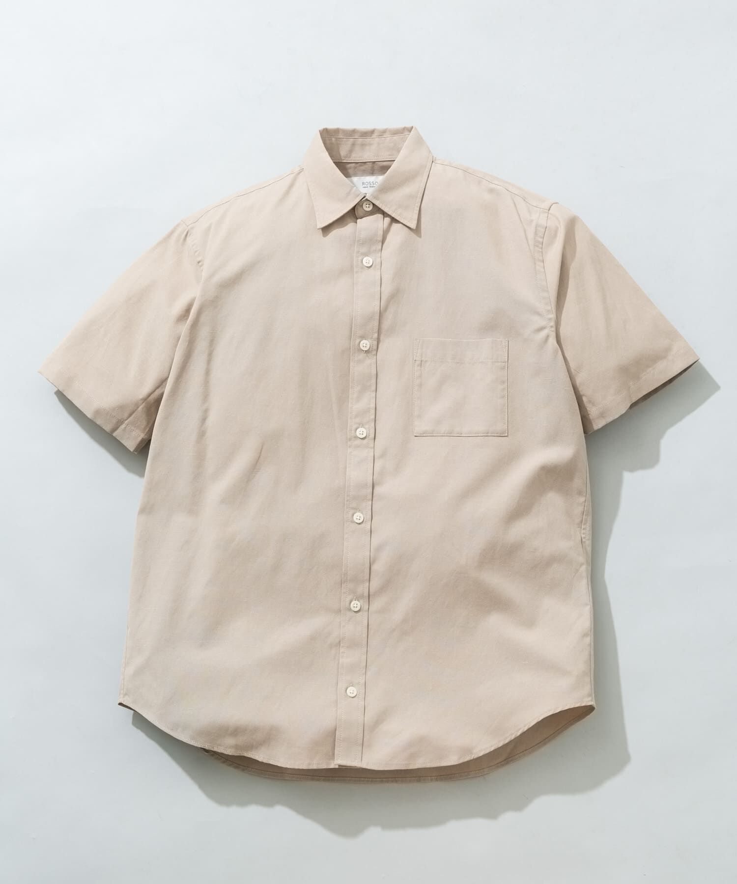 URBAN RESEARCH ROSSO「『イージーケア / XLサイズあり』ハイパフォーマンスリネン半袖シャツ」|シャツ・ブラウス|ベージュ