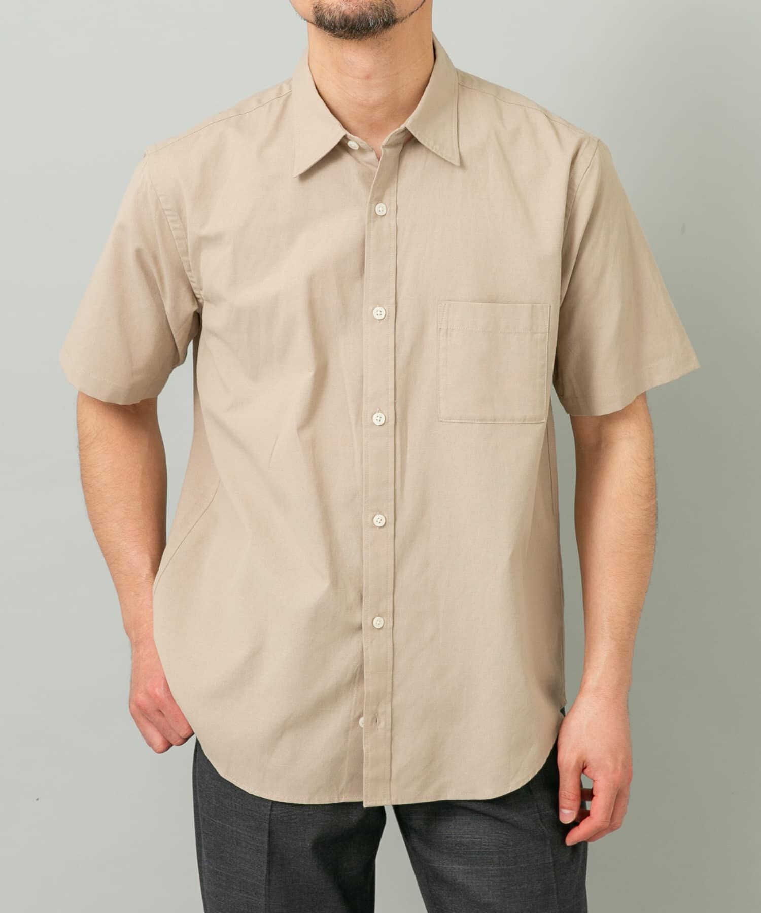 URBAN RESEARCH ROSSO「『イージーケア / XLサイズあり』ハイパフォーマンスリネン半袖シャツ」|シャツ・ブラウス|