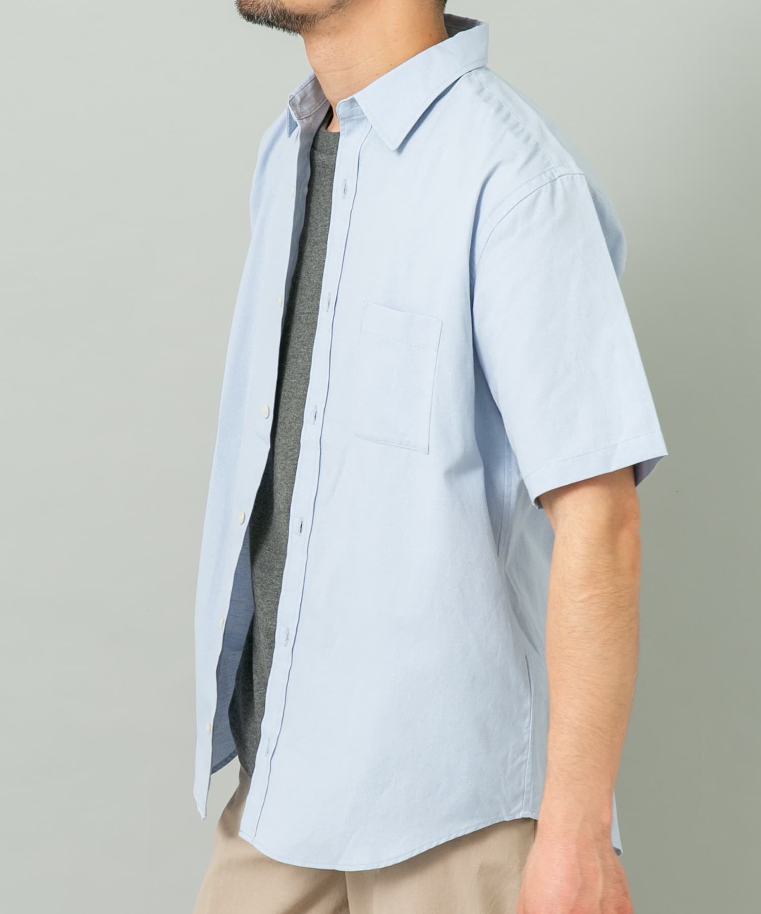 URBAN RESEARCH ROSSO「『イージーケア / XLサイズあり』ハイパフォーマンスリネン半袖シャツ」|シャツ・ブラウス|