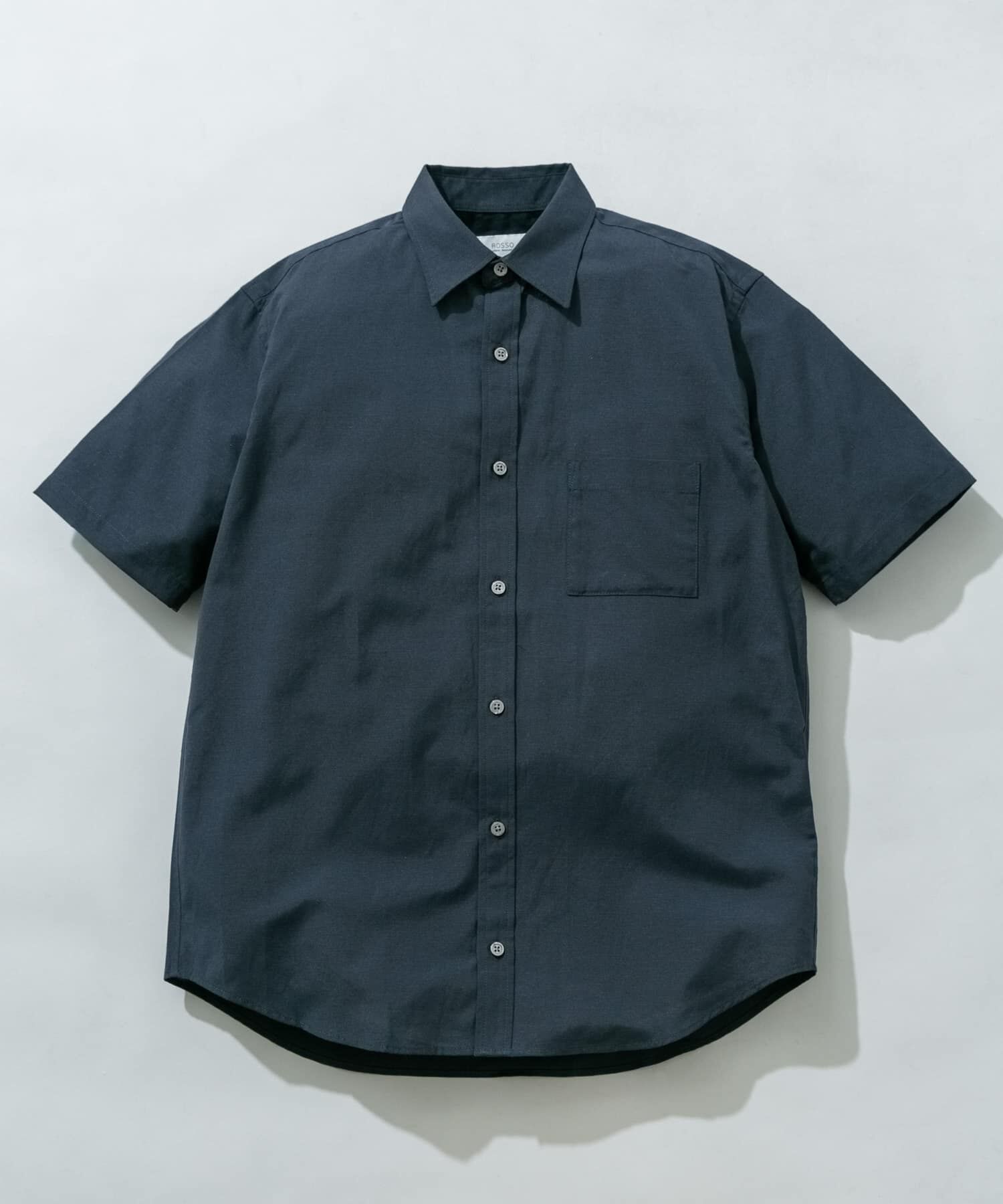 URBAN RESEARCH ROSSO「『イージーケア / XLサイズあり』ハイパフォーマンスリネン半袖シャツ」|シャツ・ブラウス|ネイビー