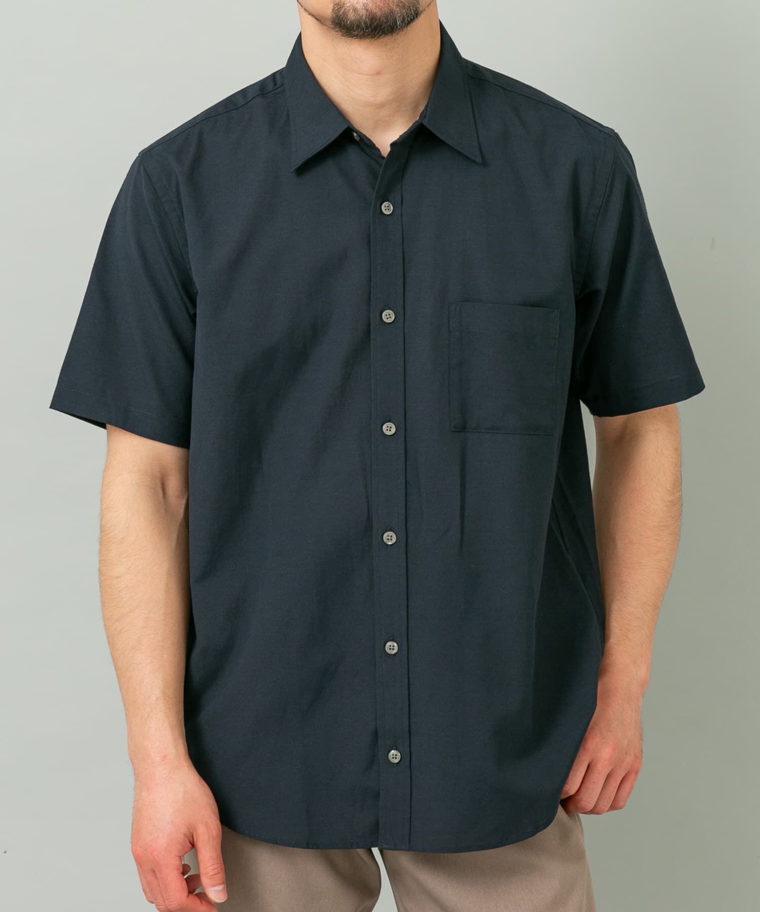 URBAN RESEARCH ROSSO「『イージーケア / XLサイズあり』ハイパフォーマンスリネン半袖シャツ」|シャツ・ブラウス|