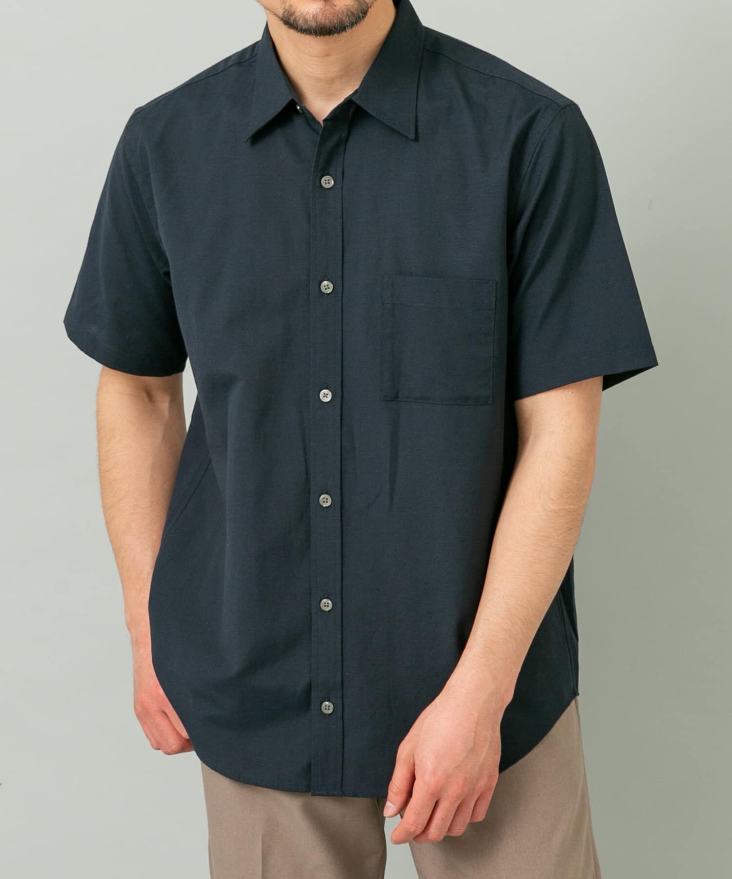 URBAN RESEARCH ROSSO「『イージーケア / XLサイズあり』ハイパフォーマンスリネン半袖シャツ」|シャツ・ブラウス|