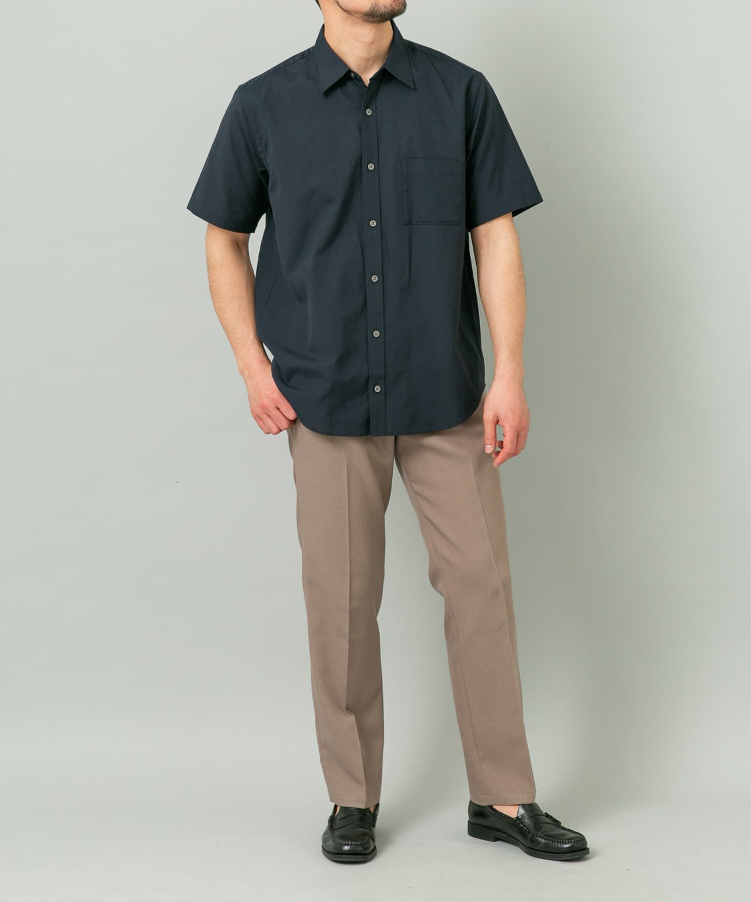 URBAN RESEARCH ROSSO「『イージーケア / XLサイズあり』ハイパフォーマンスリネン半袖シャツ」|シャツ・ブラウス|