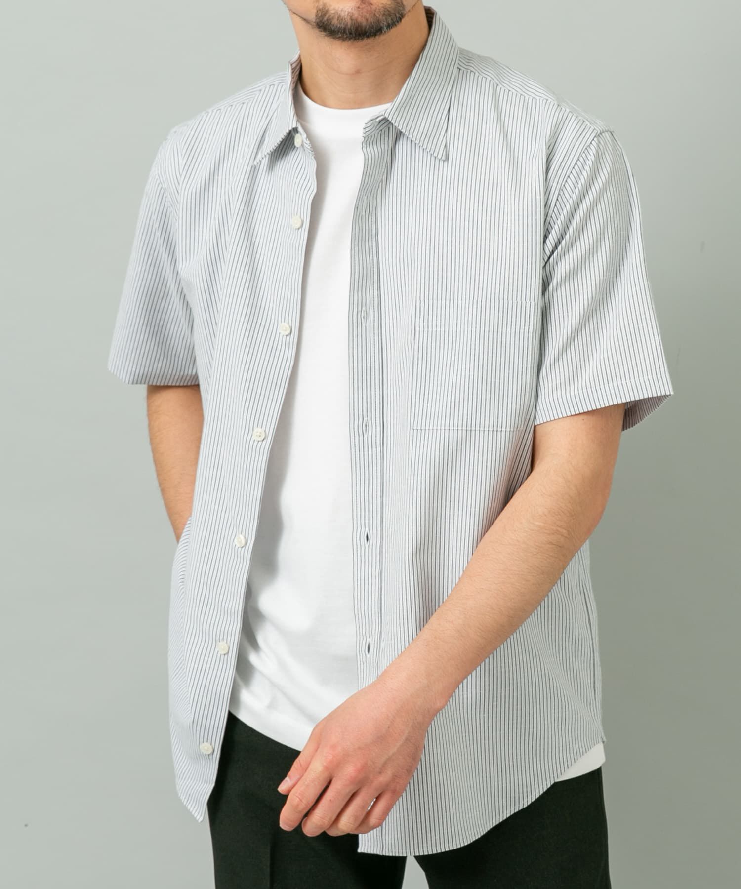 URBAN RESEARCH ROSSO「『イージーケア / XLサイズあり』ハイパフォーマンスリネン半袖シャツ」|シャツ・ブラウス|