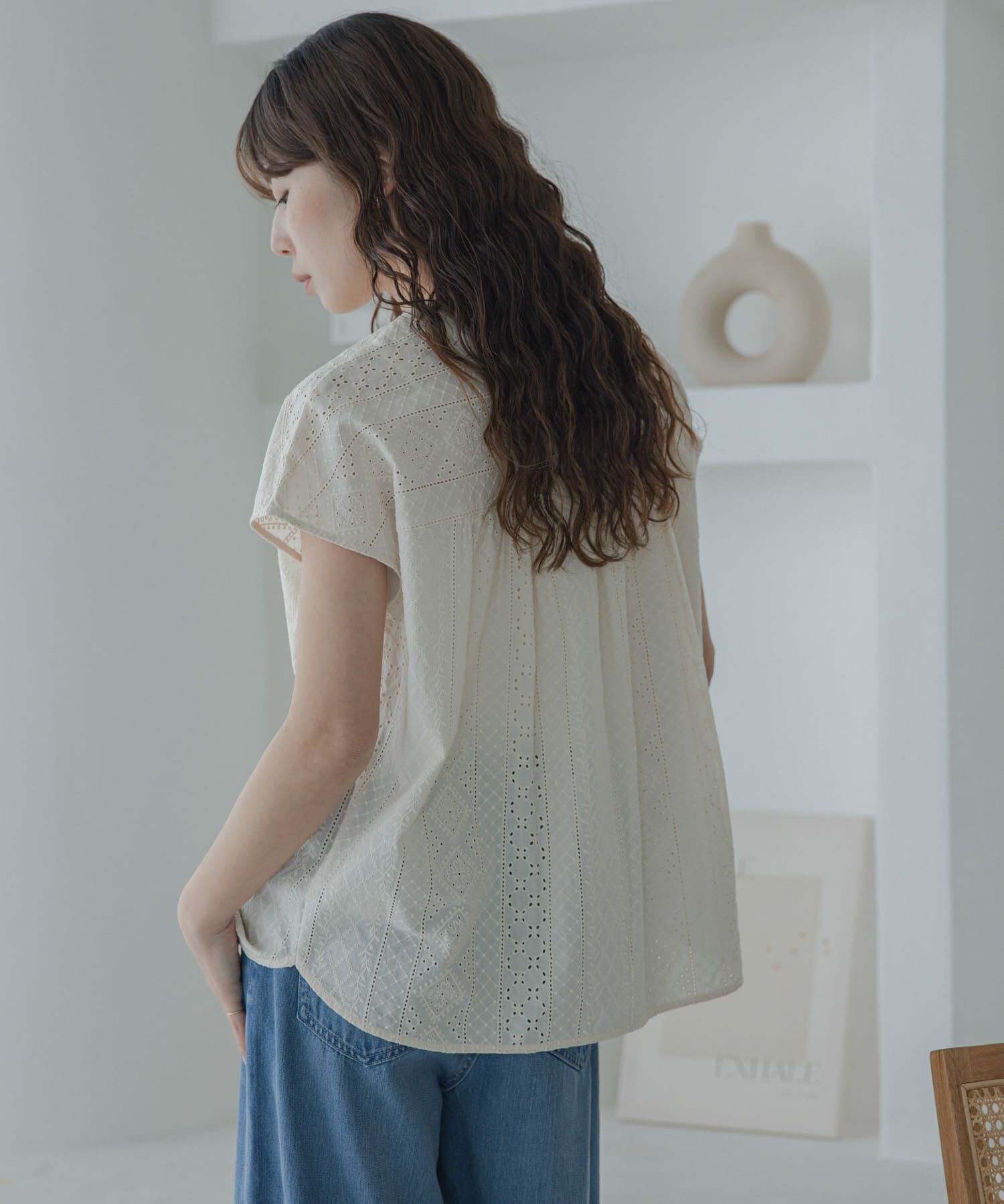 Sonny Label 「バンドカラーコットンレースシャツ」|シャツ・ブラウス|