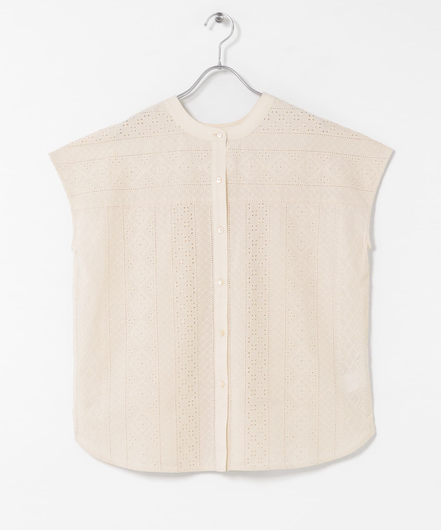 Sonny Label 「バンドカラーコットンレースシャツ」|シャツ・ブラウス|