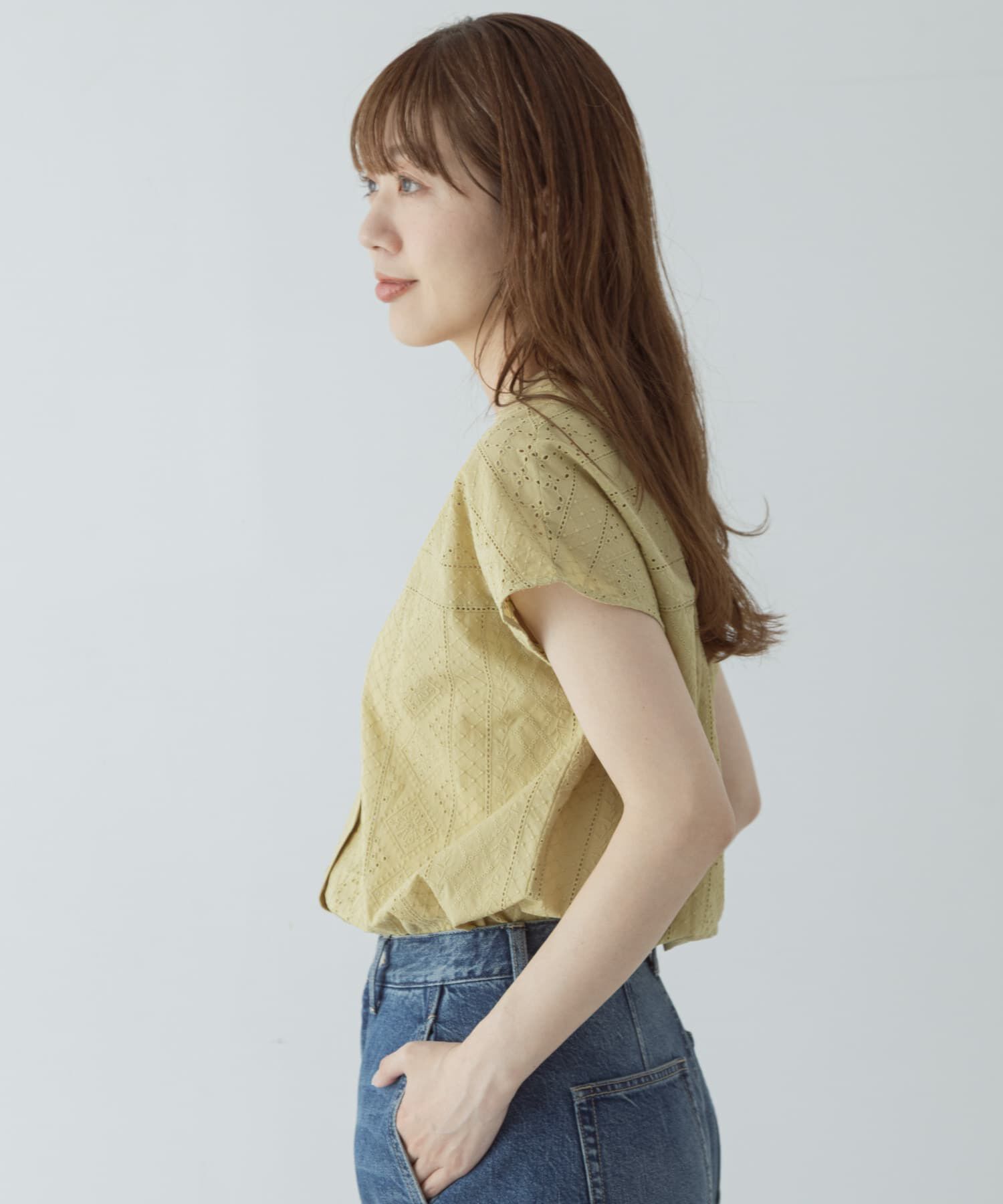 Sonny Label 「バンドカラーコットンレースシャツ」|シャツ・ブラウス|