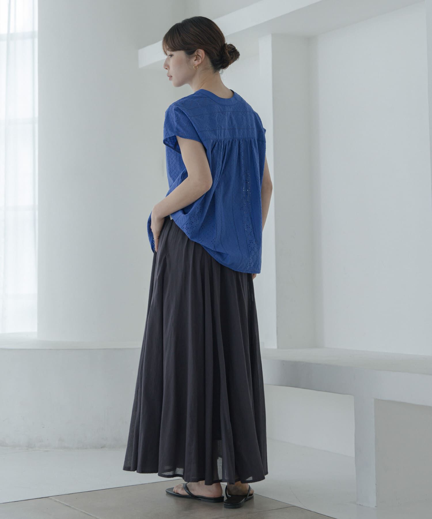 Sonny Label 「バンドカラーコットンレースシャツ」|シャツ・ブラウス|