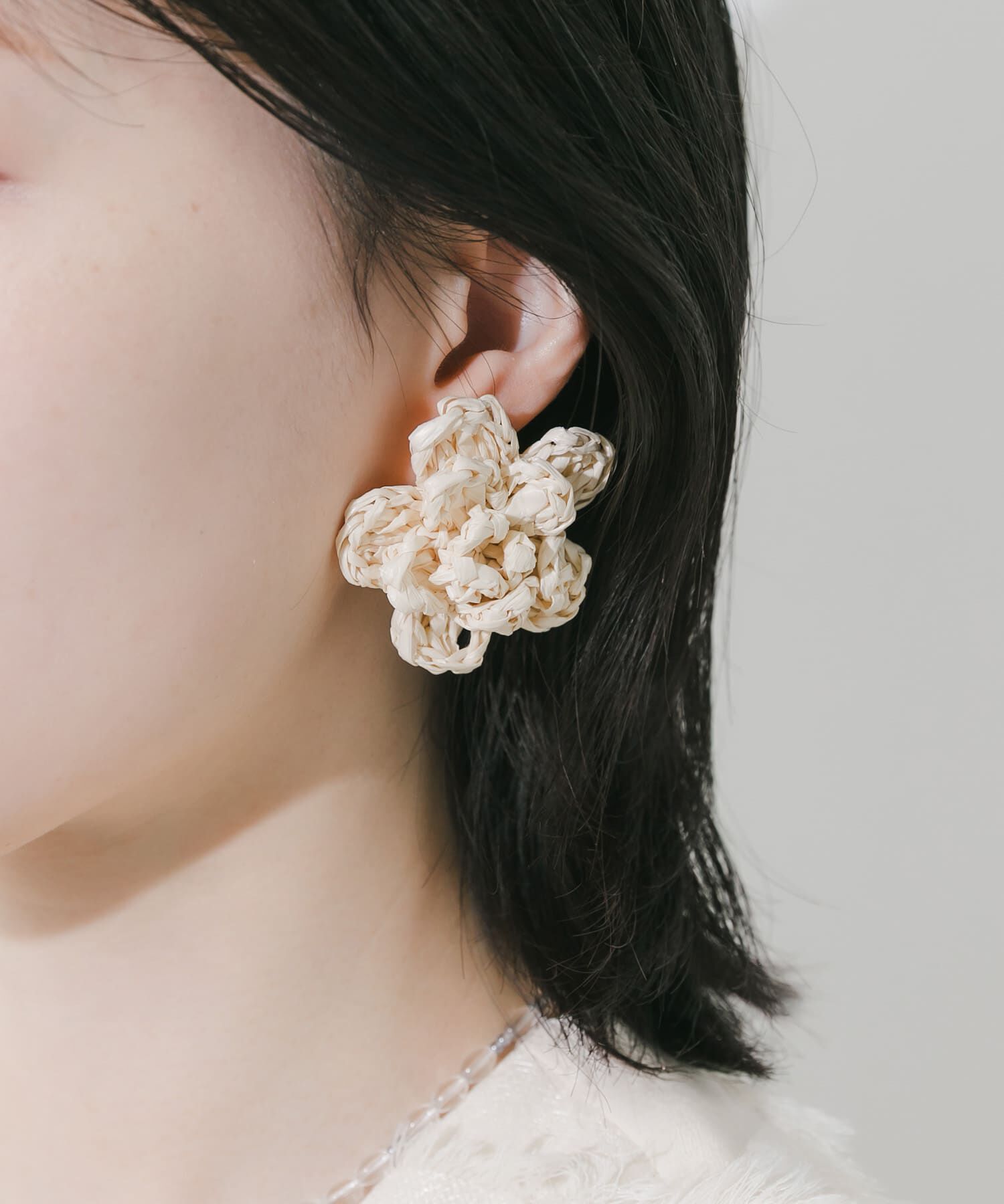 SMELLY「ブレイドフラワーピアス」|ピアス|