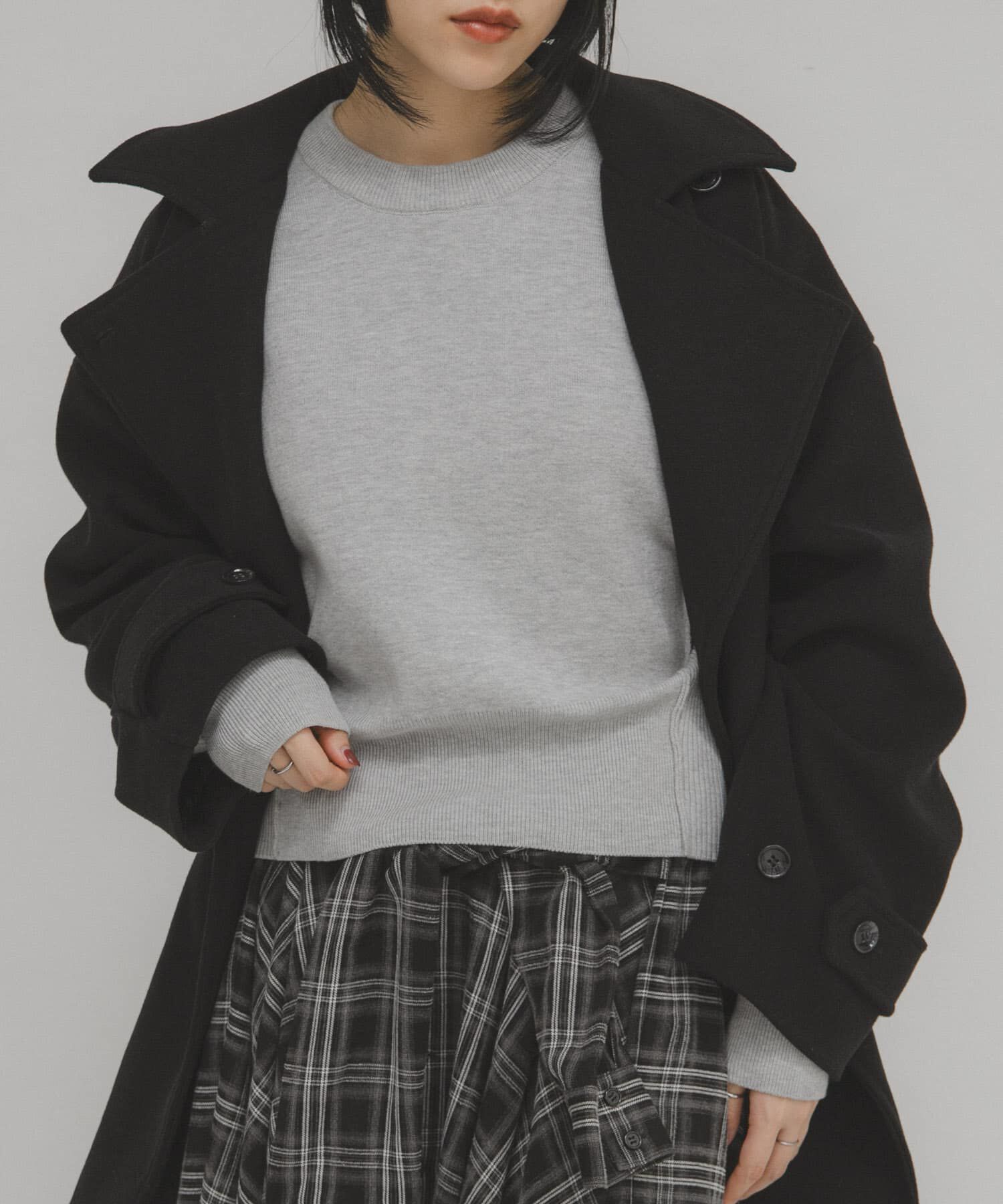  「スウェットライクニット」|ニット・セーター|グレー系その他