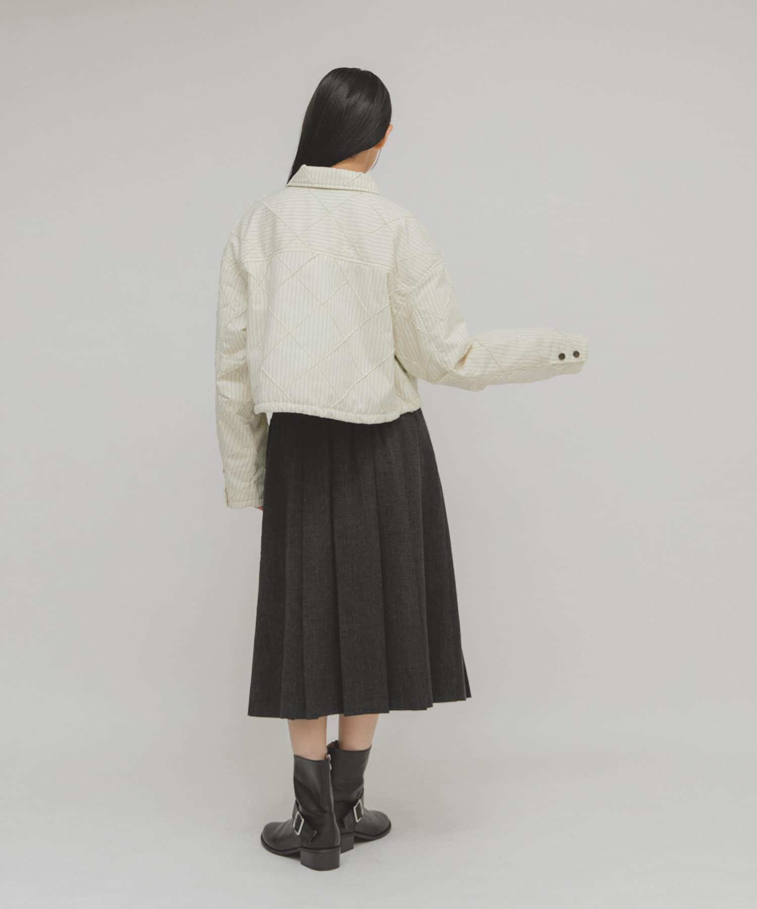  「キルティングシャツブルゾン」|ダウン|