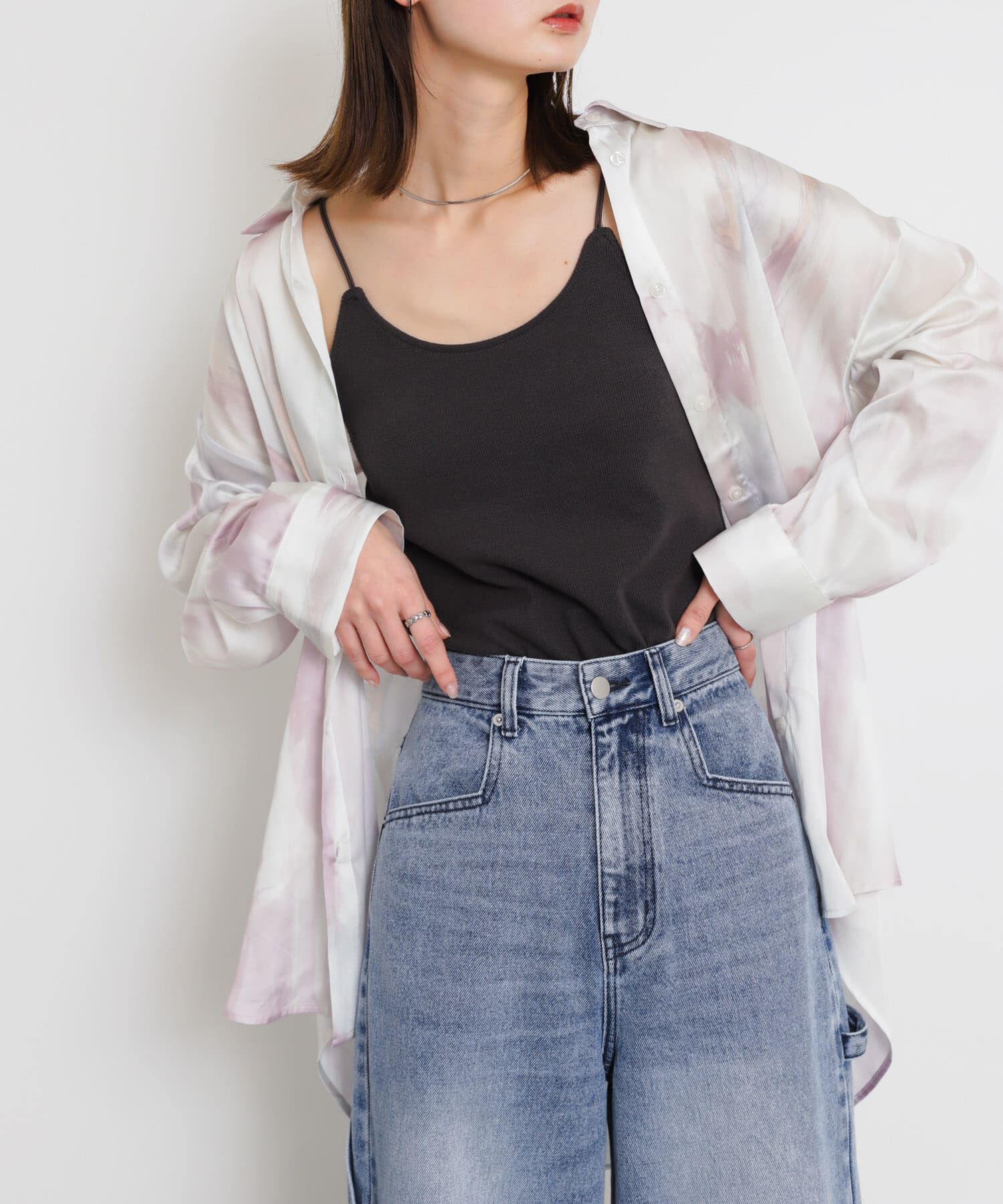 SENSE OF PLACE by URBAN RESEARCH「サテンルーズシャツ」|シャツ・ブラウス|