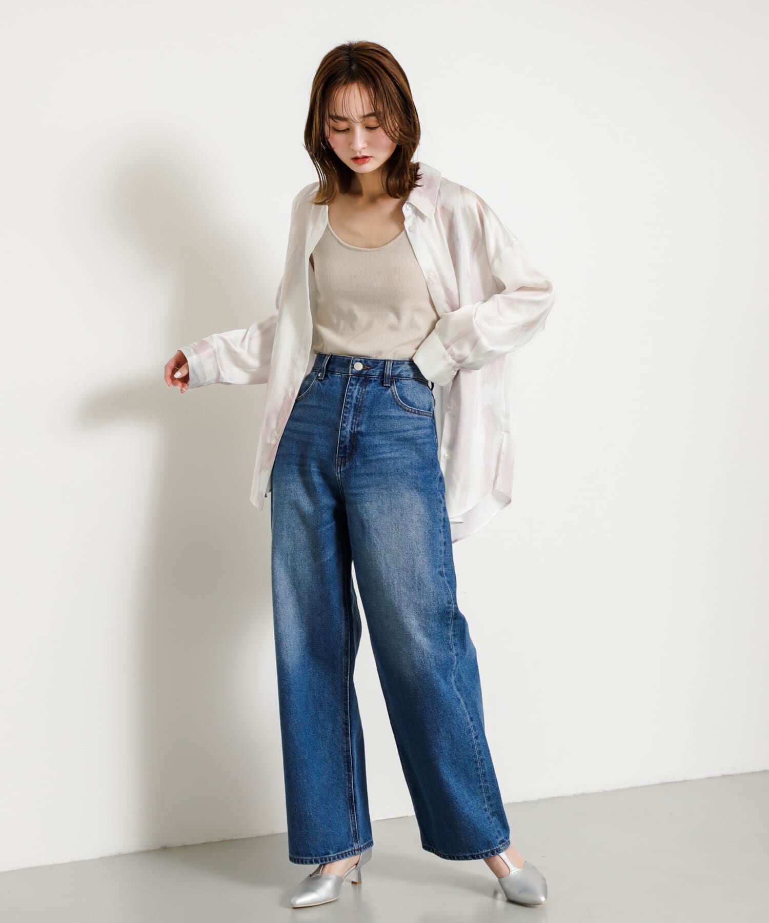 SENSE OF PLACE by URBAN RESEARCH「サテンルーズシャツ」|シャツ・ブラウス|