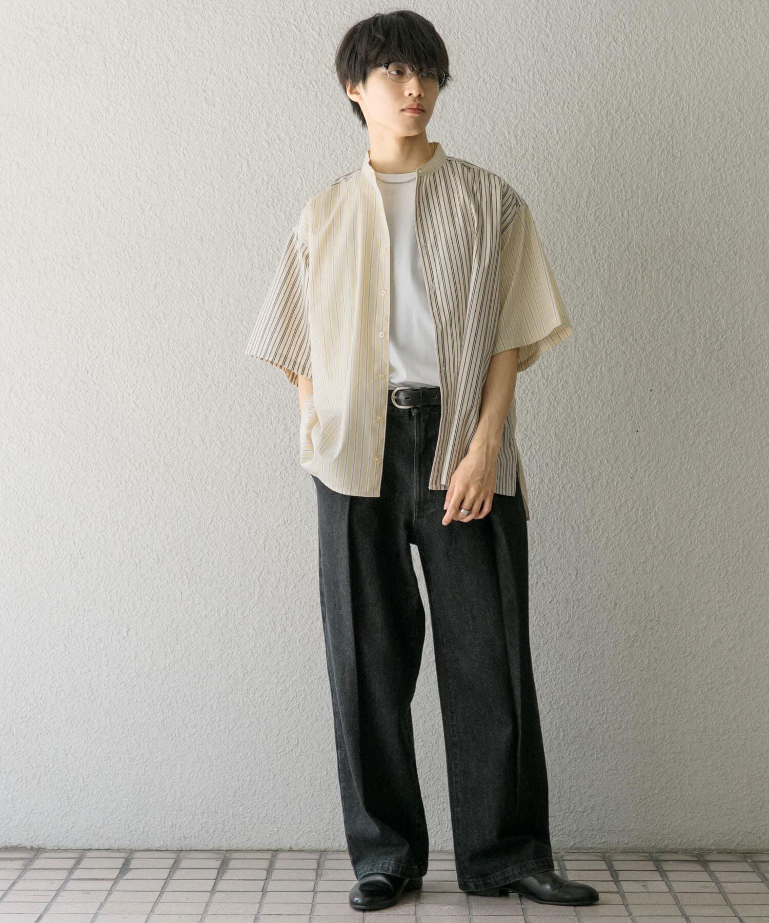 SENSE OF PLACE by URBAN RESEARCH「『ユニセックス』ストライプブロックドルーズシャツ」|シャツ・ブラウス|