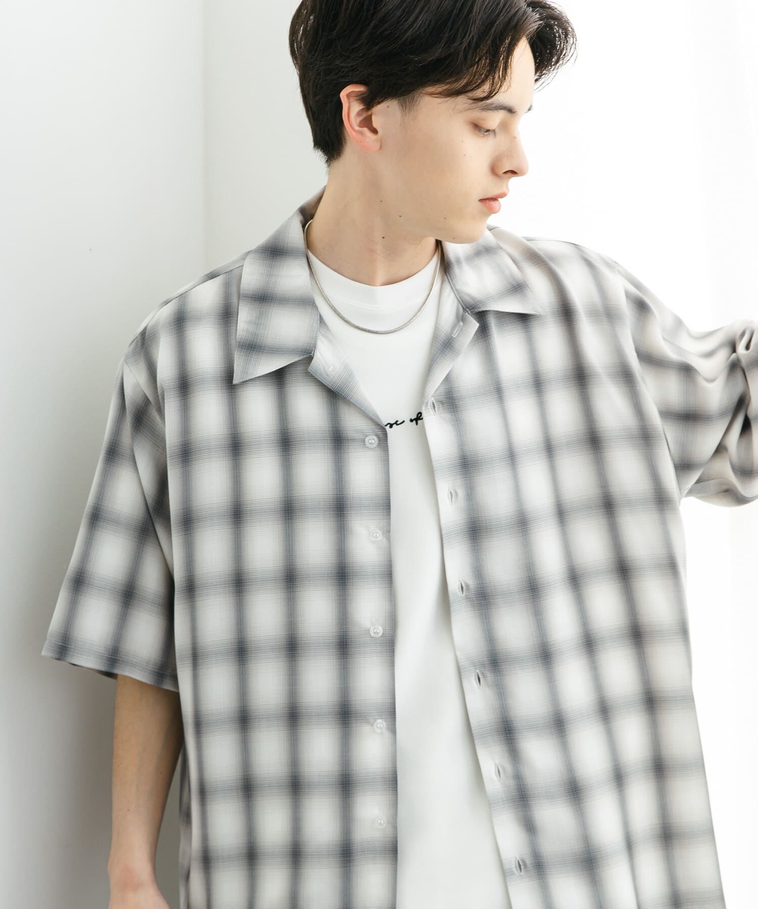 SENSE OF PLACE by URBAN RESEARCH「『ユニセックス』オンブレーチェックショートスリーブシャツ」|シャツ・ブラウス|