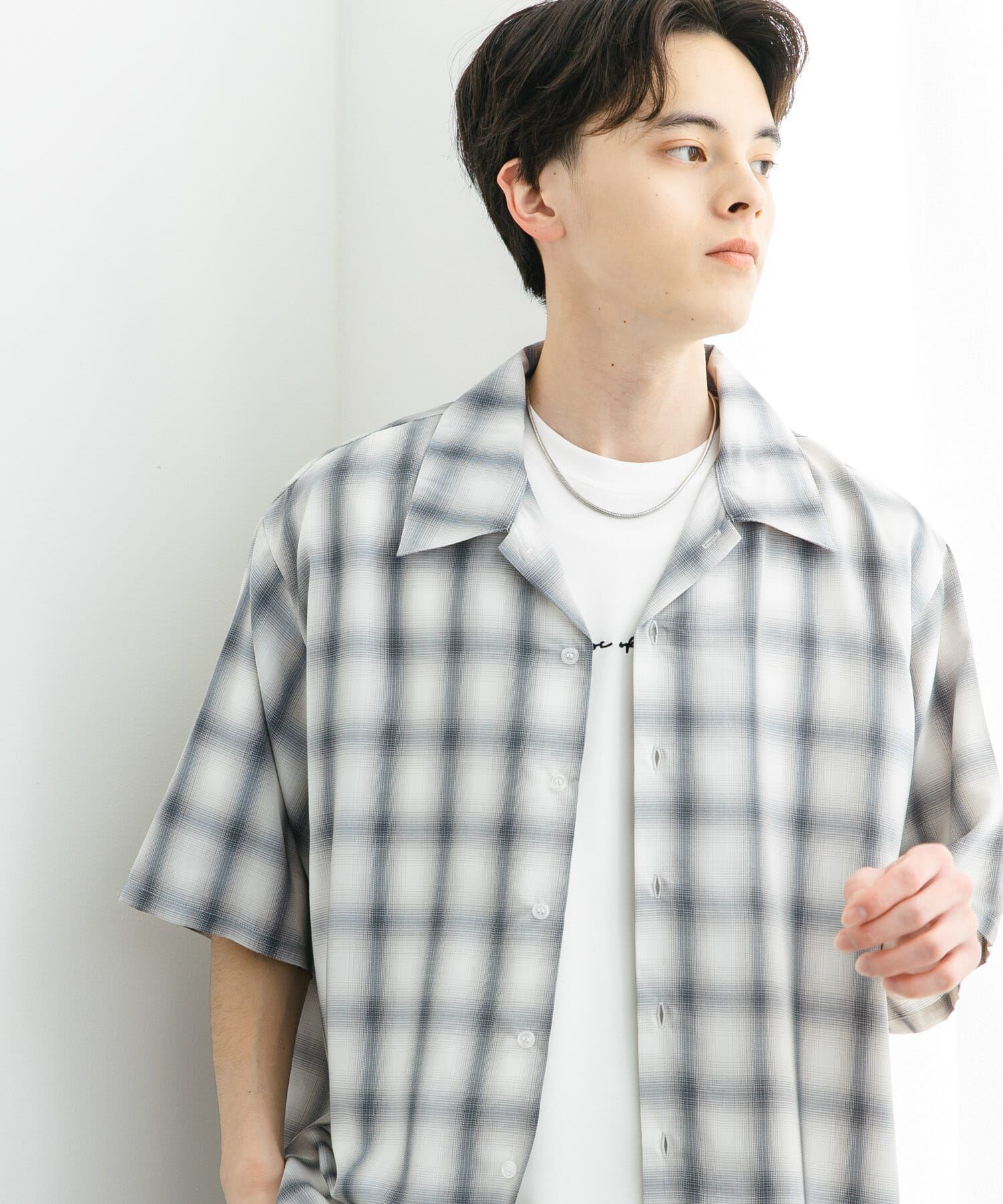 SENSE OF PLACE by URBAN RESEARCH「『ユニセックス』オンブレーチェックショートスリーブシャツ」|シャツ・ブラウス|