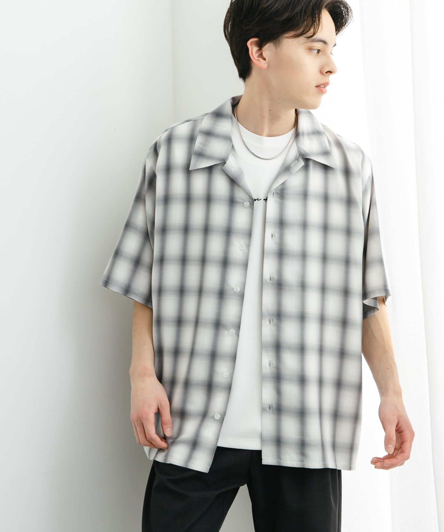 SENSE OF PLACE by URBAN RESEARCH「『ユニセックス』オンブレーチェックショートスリーブシャツ」|シャツ・ブラウス|