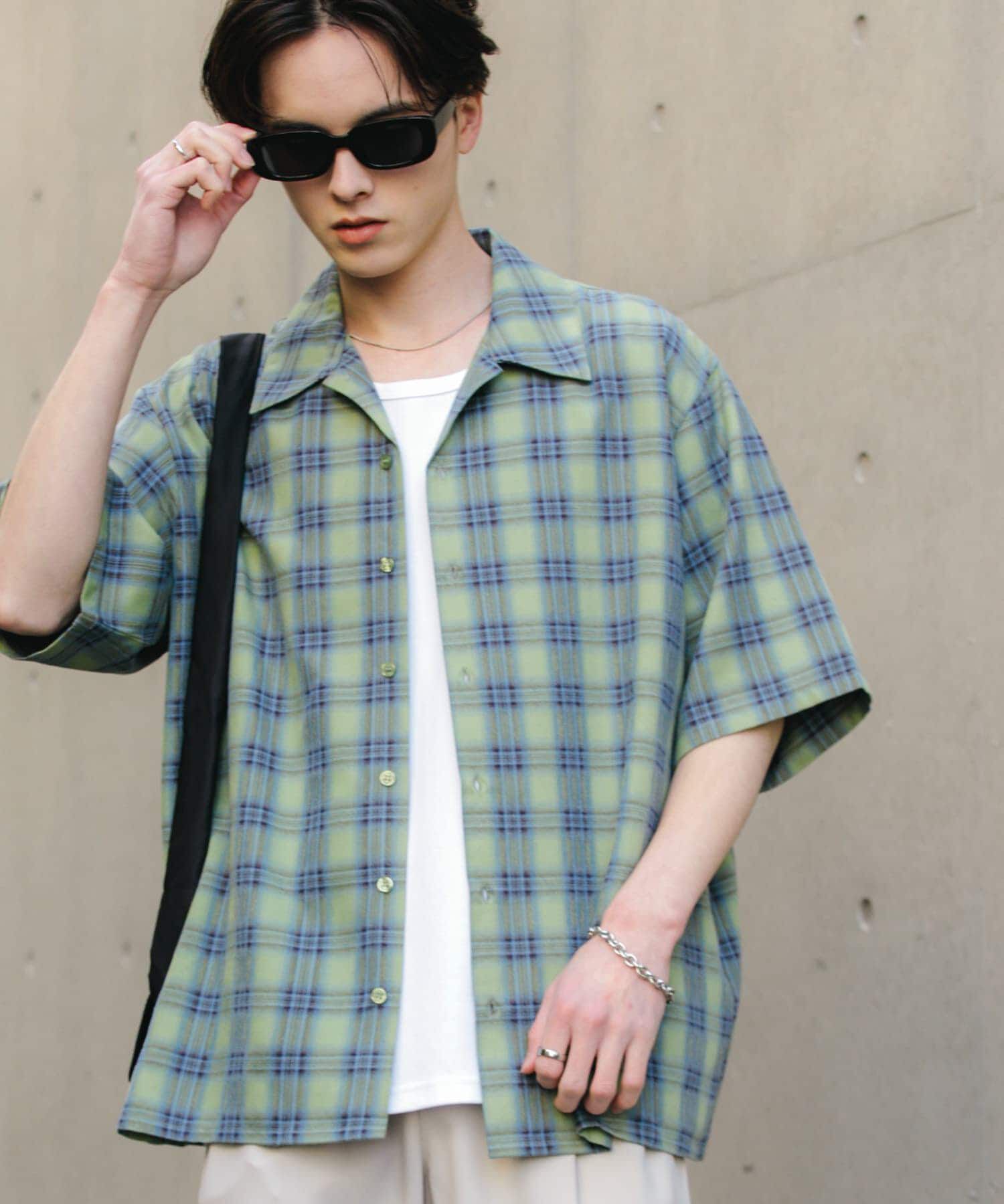 SENSE OF PLACE by URBAN RESEARCH「『ユニセックス』オンブレーチェックショートスリーブシャツ」|シャツ・ブラウス|