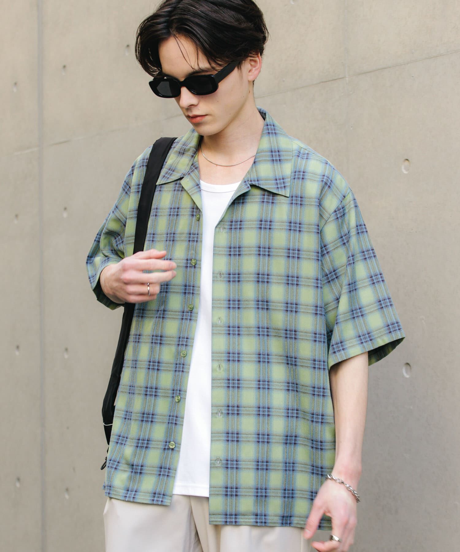 SENSE OF PLACE by URBAN RESEARCH「『ユニセックス』オンブレーチェックショートスリーブシャツ」|シャツ・ブラウス|