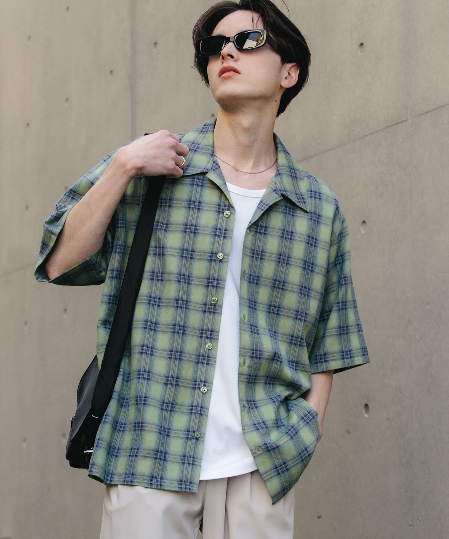 SENSE OF PLACE by URBAN RESEARCH「『ユニセックス』オンブレーチェックショートスリーブシャツ」|シャツ・ブラウス|