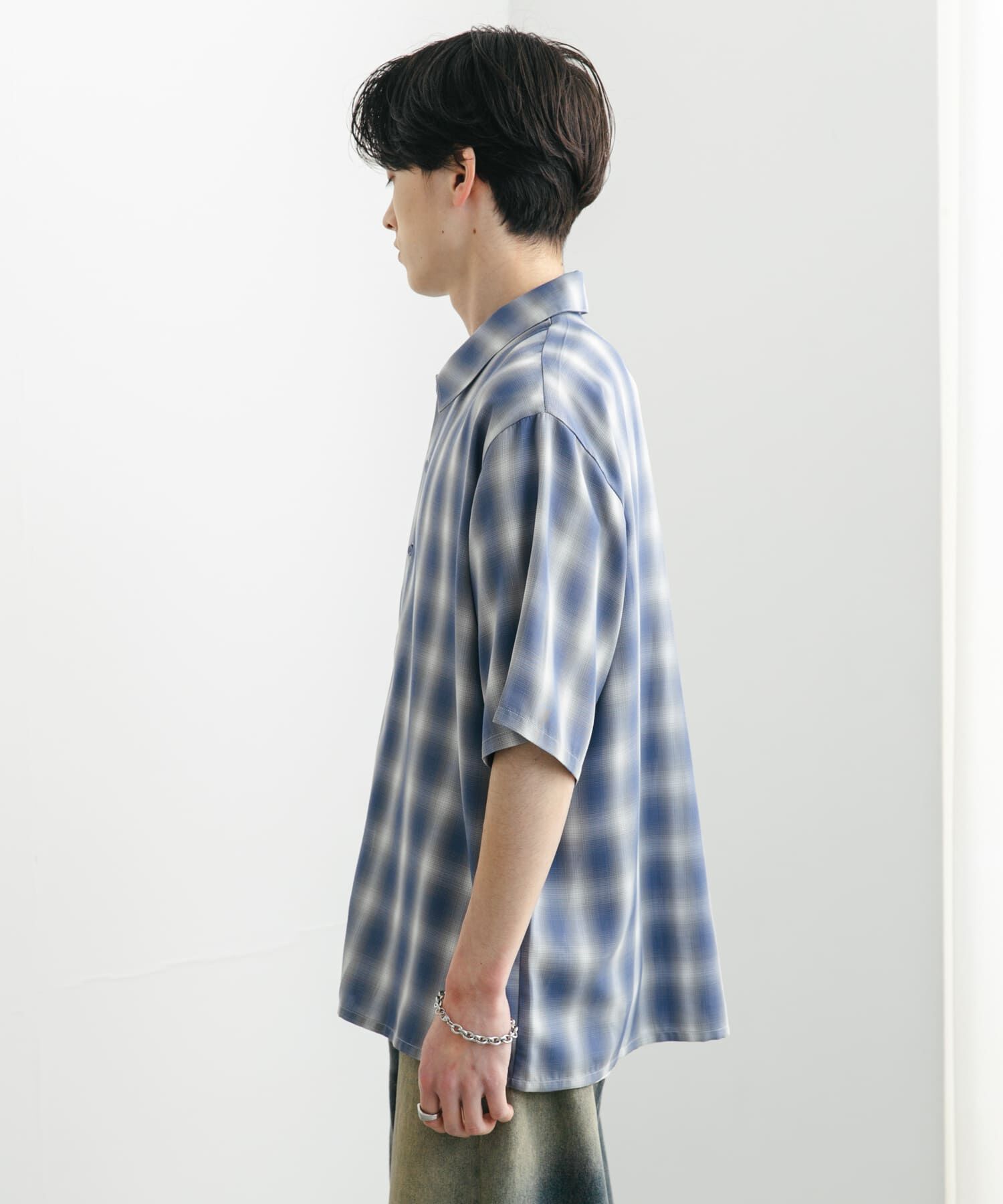 SENSE OF PLACE by URBAN RESEARCH「『ユニセックス』オンブレーチェックショートスリーブシャツ」|シャツ・ブラウス|