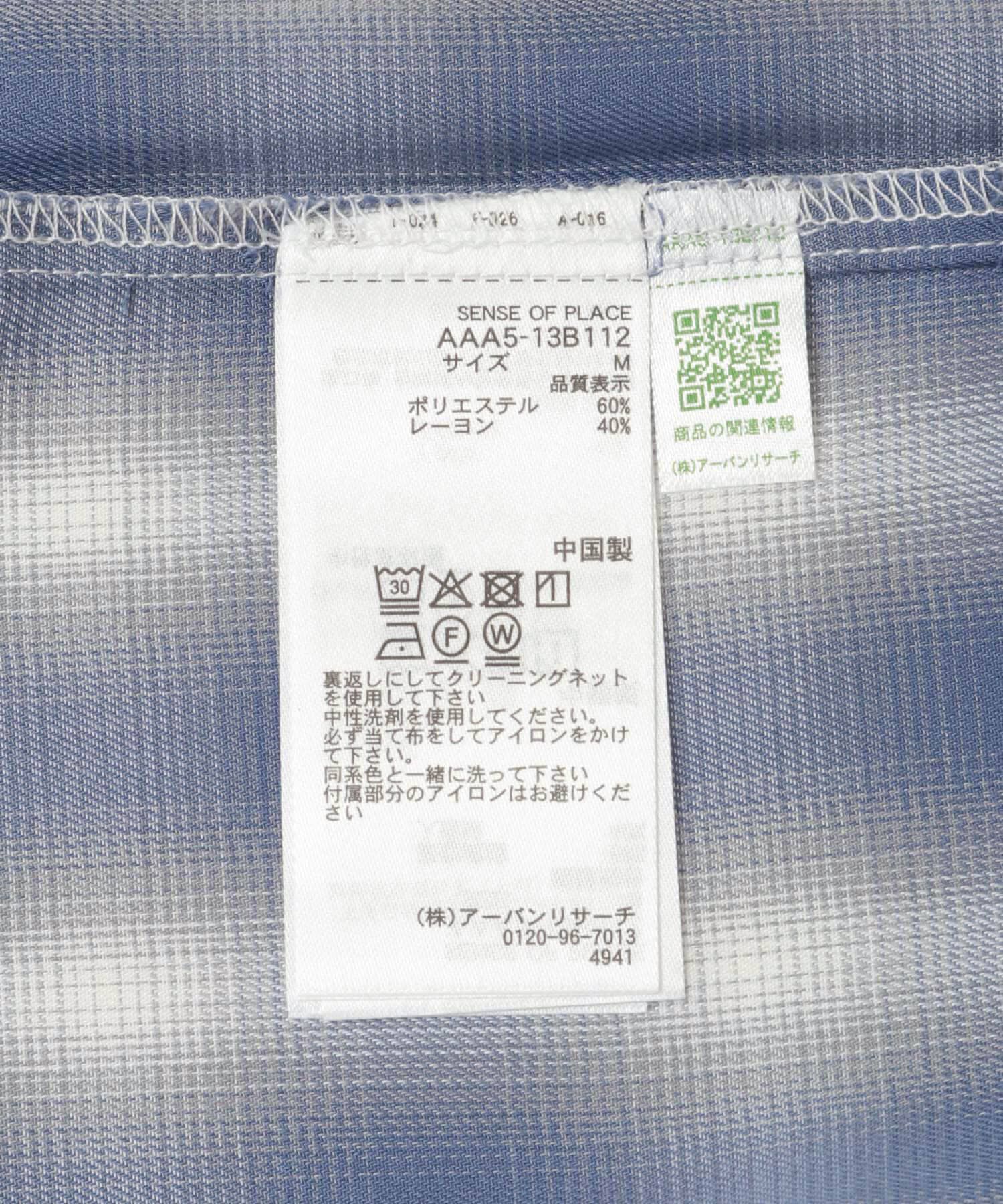 SENSE OF PLACE by URBAN RESEARCH「『ユニセックス』オンブレーチェックショートスリーブシャツ」|シャツ・ブラウス|