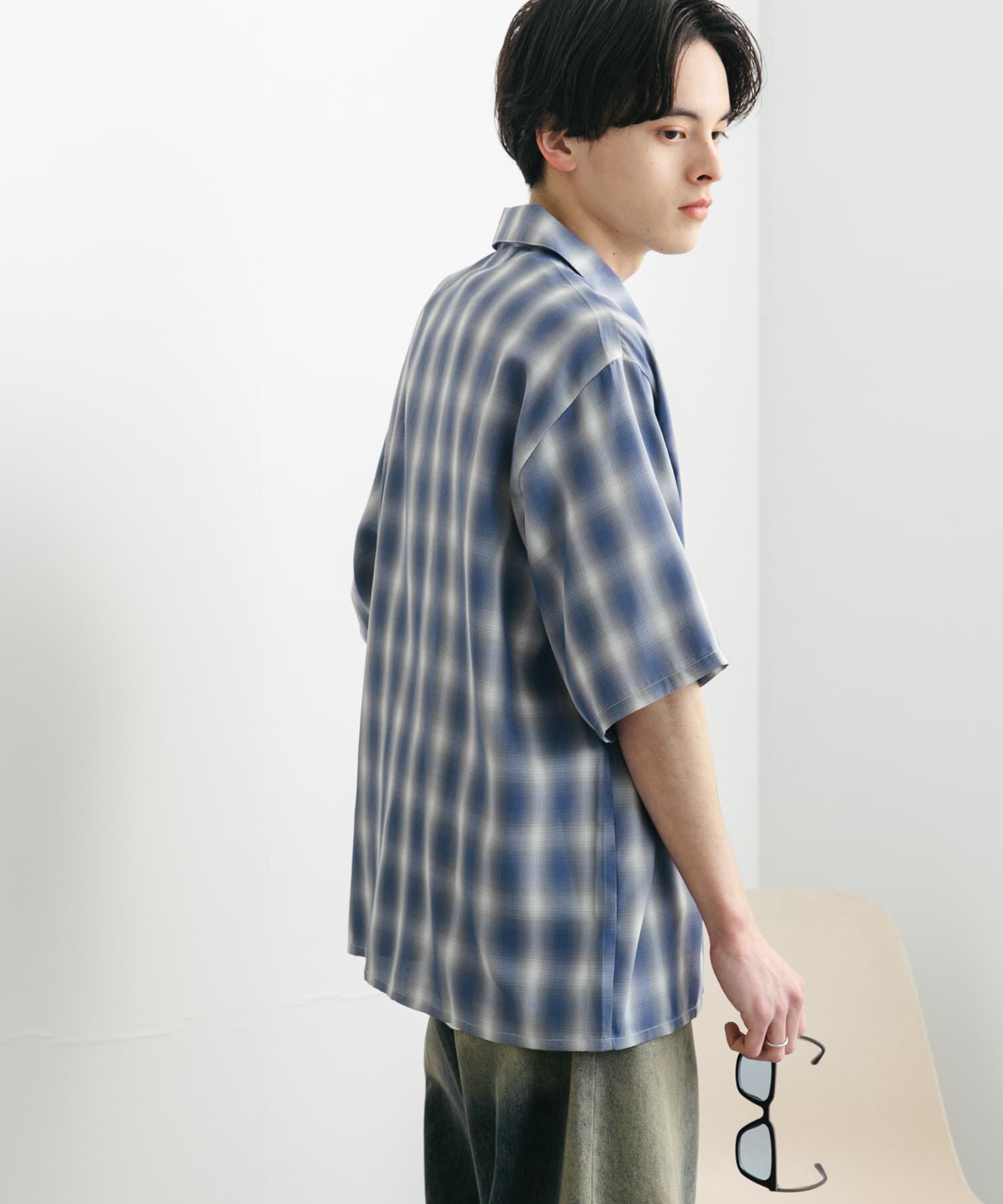 SENSE OF PLACE by URBAN RESEARCH「『ユニセックス』オンブレーチェックショートスリーブシャツ」|シャツ・ブラウス|