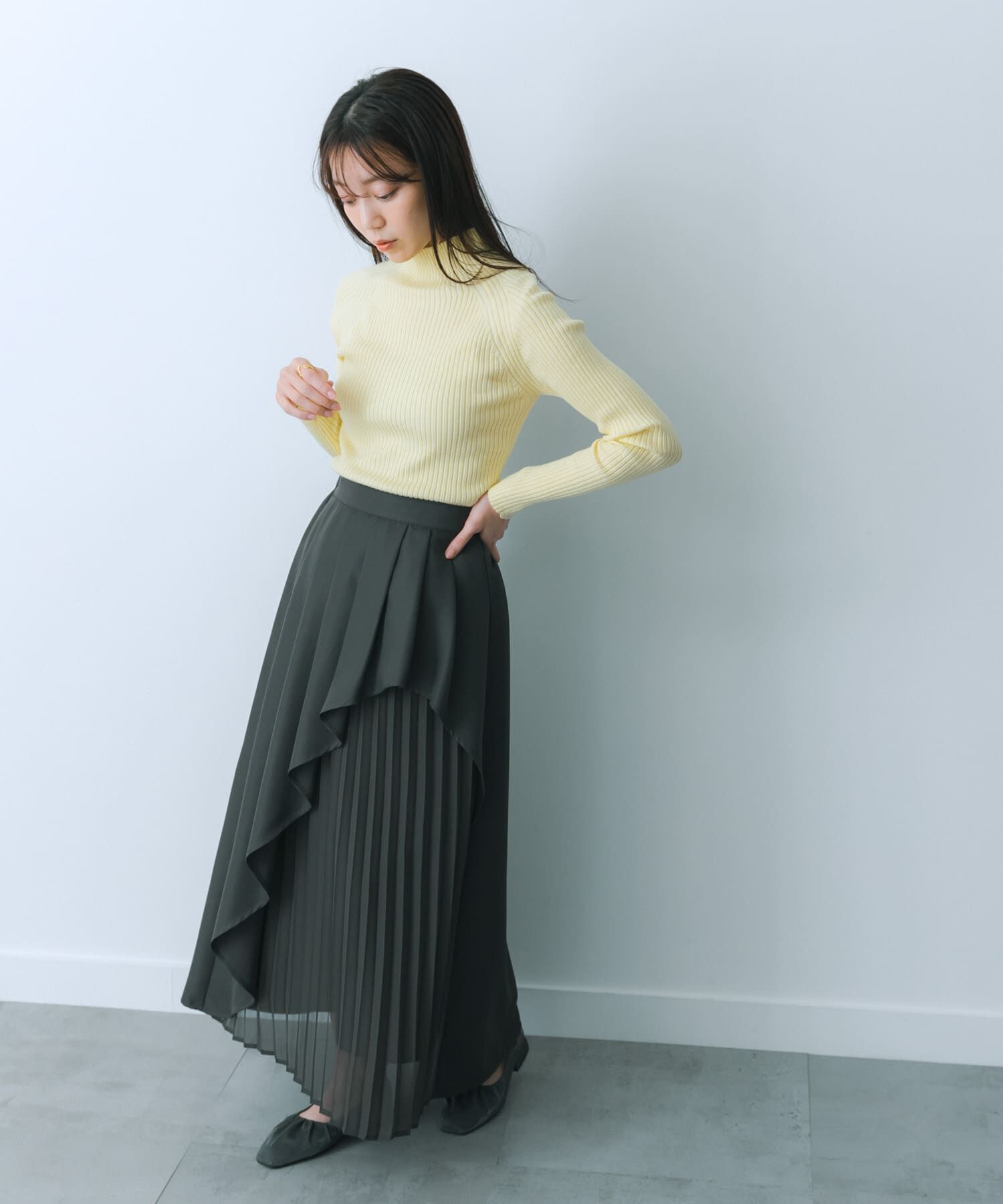 SENSE OF PLACE by URBAN RESEARCH「シアープリーツレイヤードスカート」|スカート|