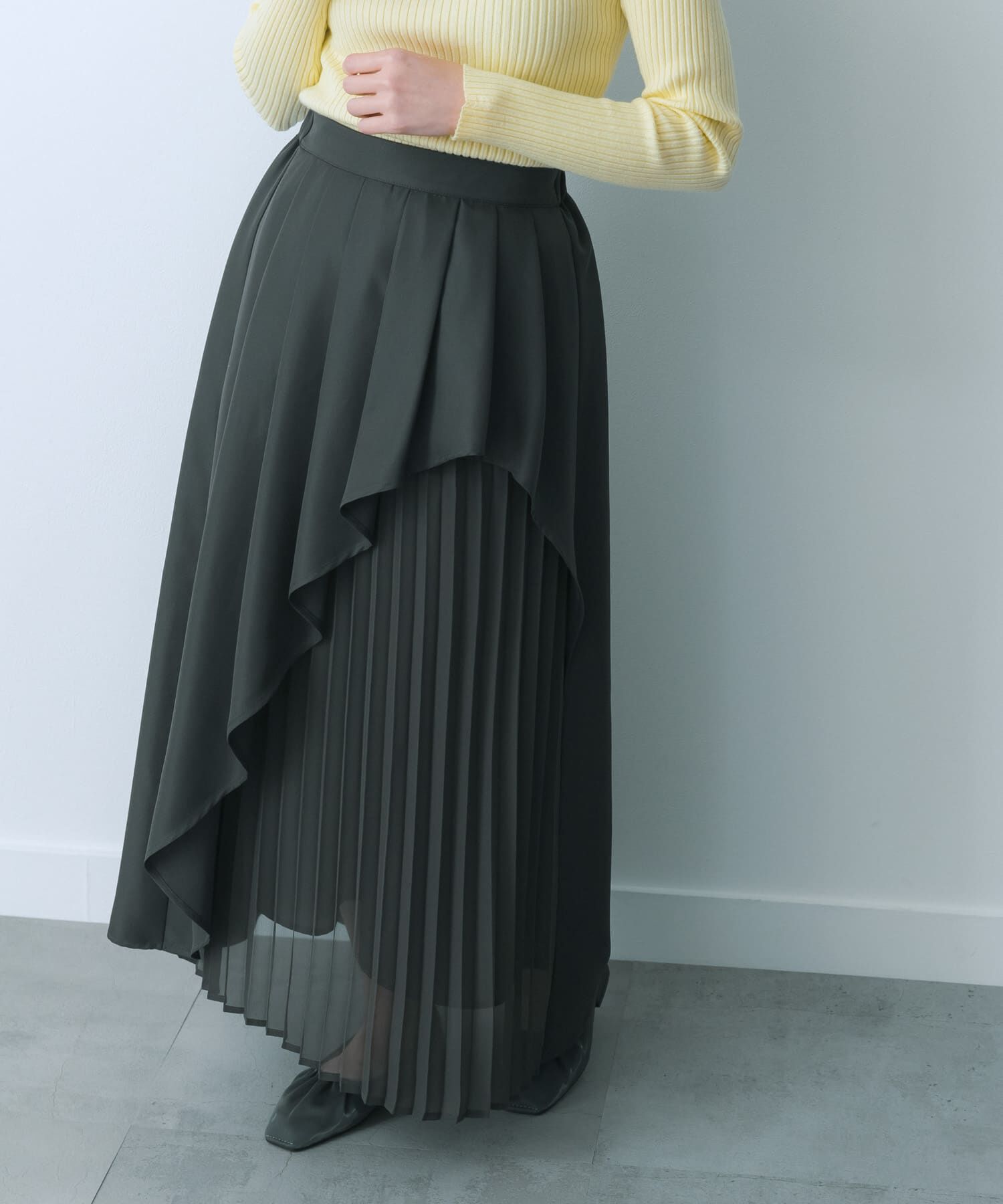SENSE OF PLACE by URBAN RESEARCH「シアープリーツレイヤードスカート」|スカート|