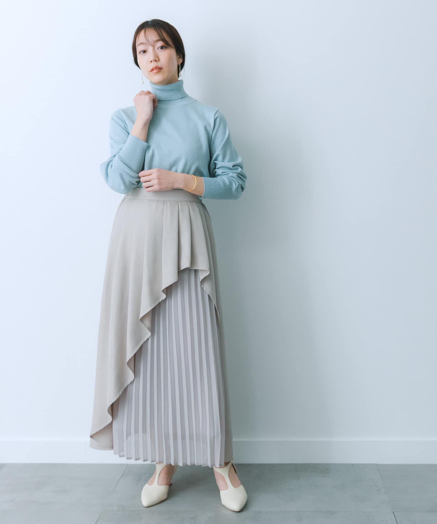 SENSE OF PLACE by URBAN RESEARCH「シアープリーツレイヤードスカート」|スカート|