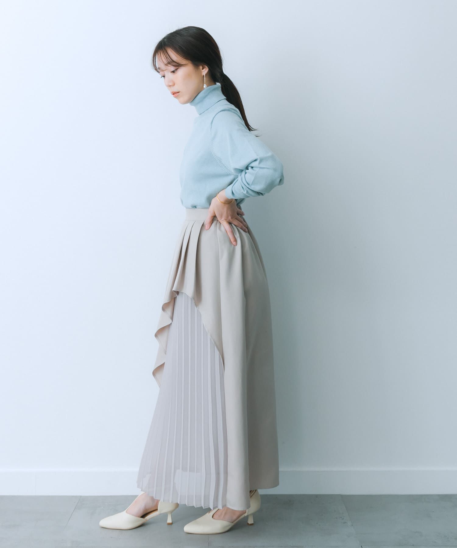 SENSE OF PLACE by URBAN RESEARCH「シアープリーツレイヤードスカート」|スカート|