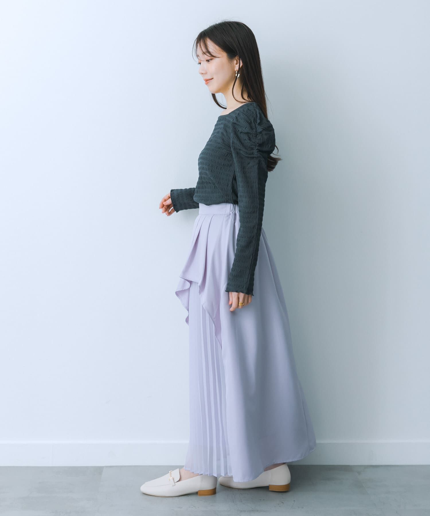 SENSE OF PLACE by URBAN RESEARCH「シアープリーツレイヤードスカート」|スカート|