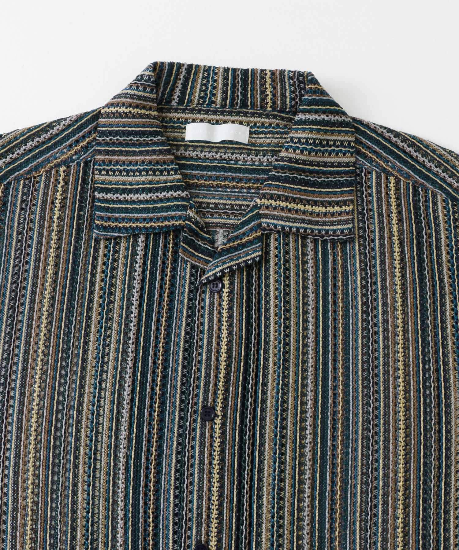 SENSE OF PLACE by URBAN RESEARCH「『ユニセックス』『洗濯可』アソートレースオープンカラーシャツ(5分袖)」|シャツ・ブラウス|