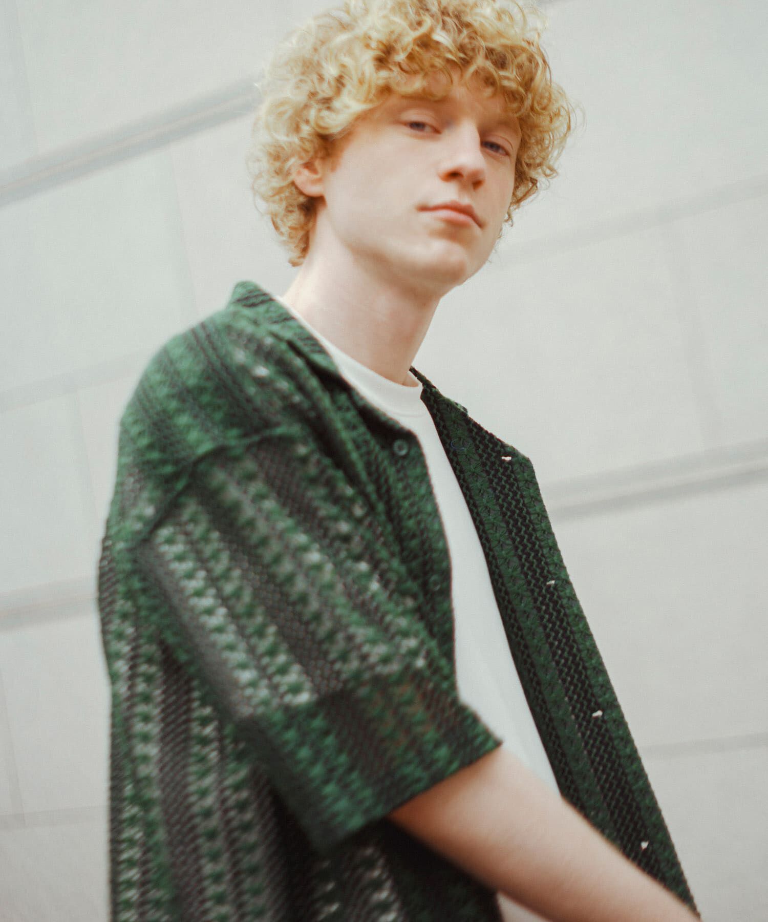 SENSE OF PLACE by URBAN RESEARCH「『ユニセックス』『洗濯可』アソートレースオープンカラーシャツ(5分袖)」|シャツ・ブラウス|