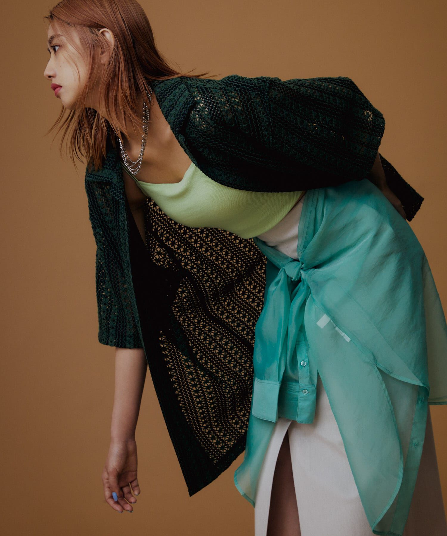 SENSE OF PLACE by URBAN RESEARCH「『ユニセックス』『洗濯可』アソートレースオープンカラーシャツ(5分袖)」|シャツ・ブラウス|