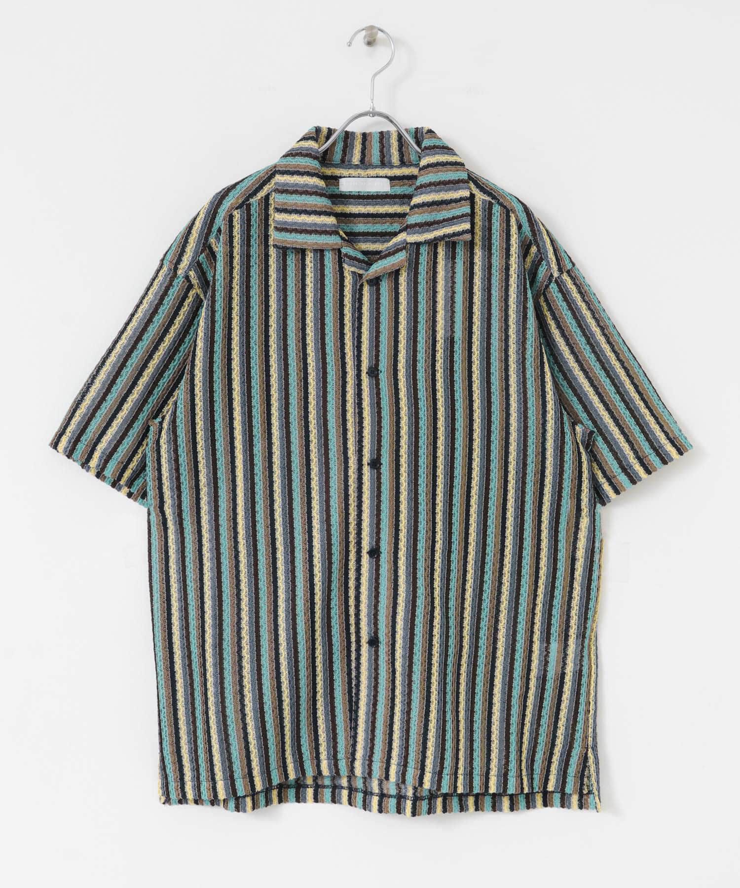 SENSE OF PLACE by URBAN RESEARCH「『ユニセックス』『洗濯可』アソートレースオープンカラーシャツ(5分袖)」|シャツ・ブラウス|