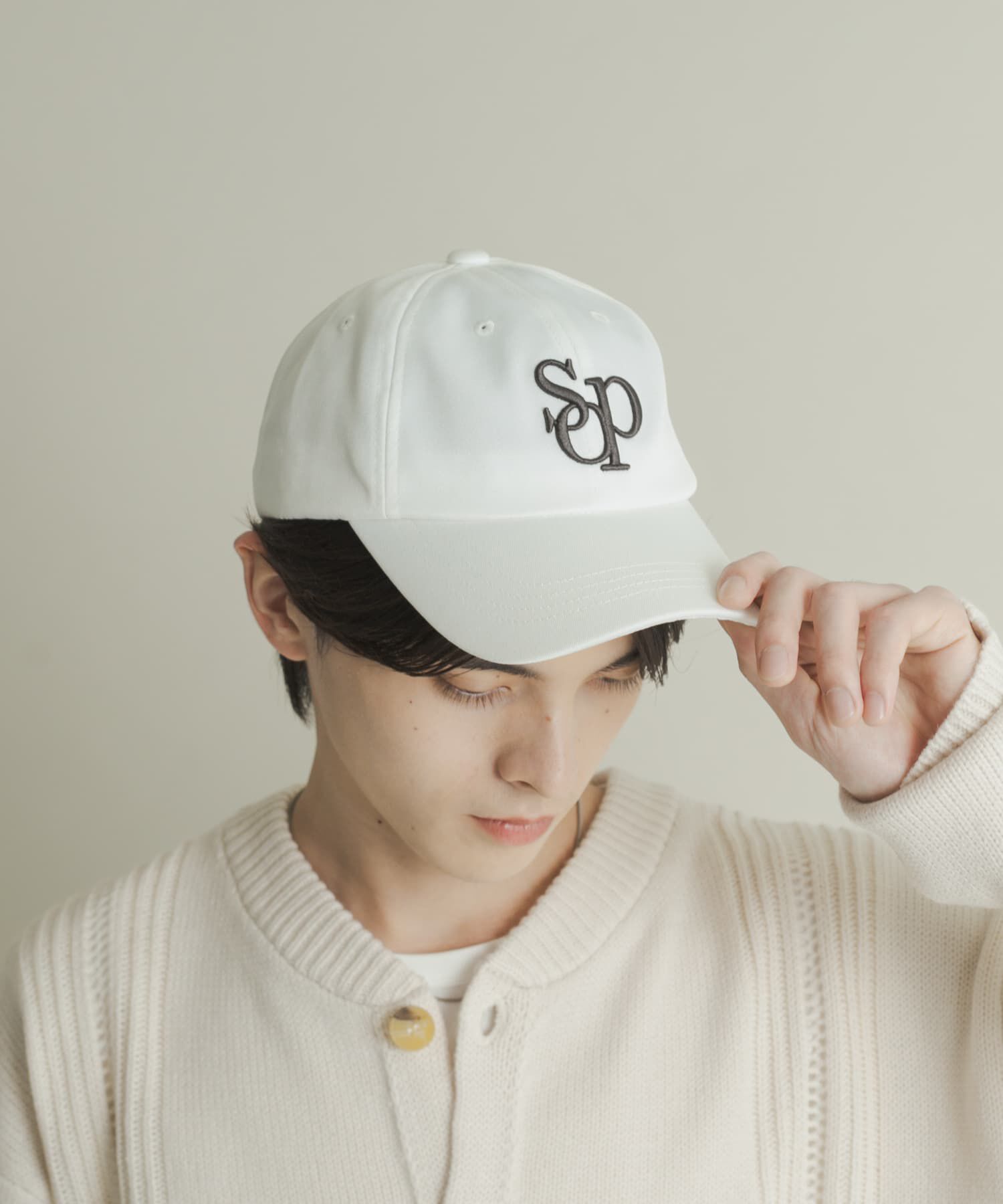 SENSE OF PLACE by URBAN RESEARCH「logo embroidery ball cap」|キャップ・キャスケット|ホワイト