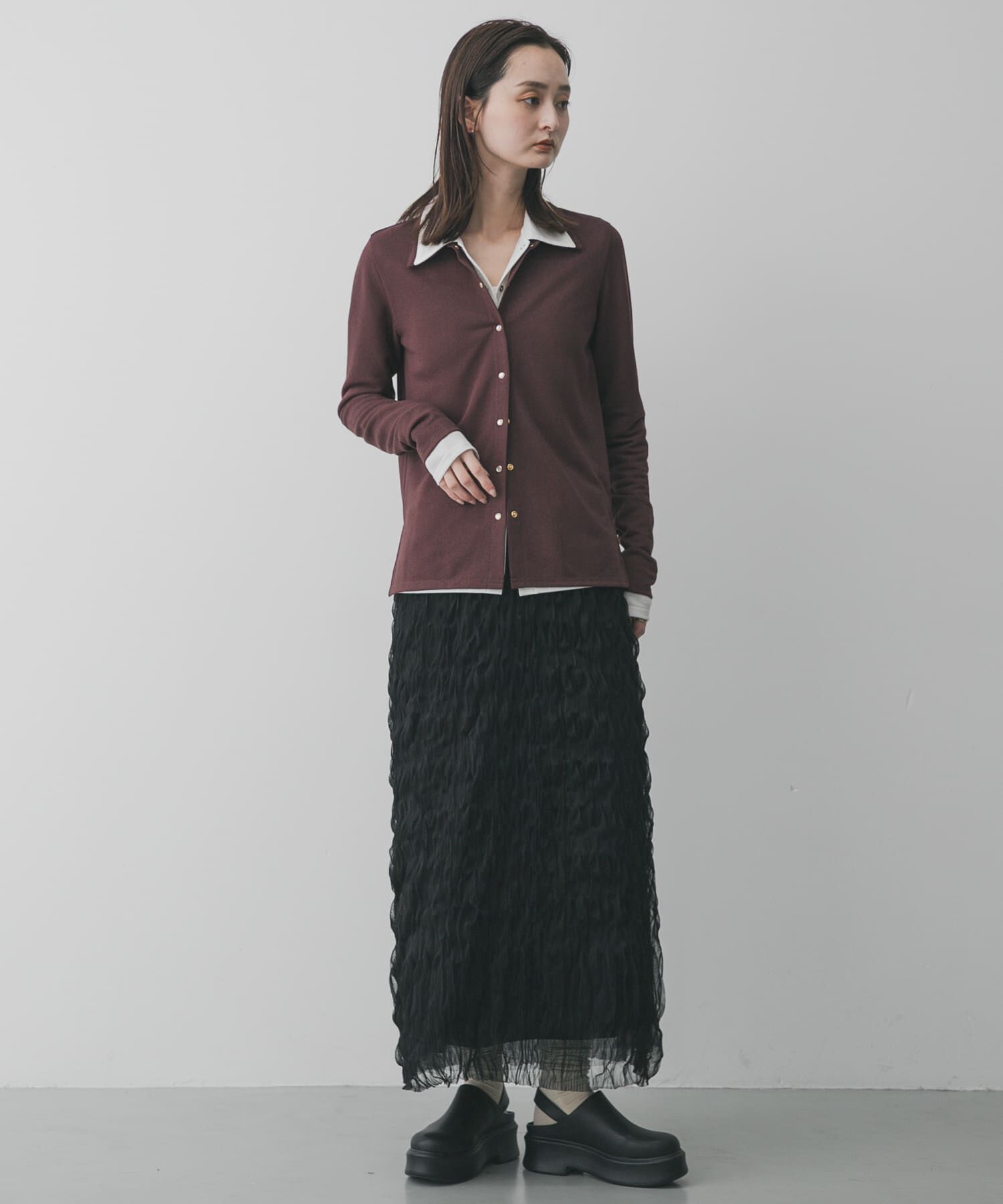 SENSE OF PLACE by URBAN RESEARCH「ウェーブチュールスカート」|スカート|