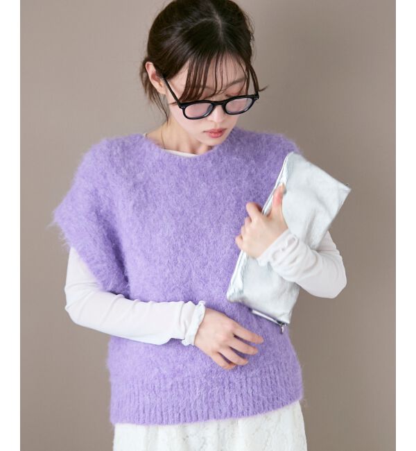  「《WEB限定アイテム》ソフトシャギーニットベスト」|ベスト・ジレ|