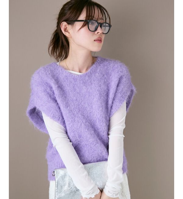  「《WEB限定アイテム》ソフトシャギーニットベスト」|ベスト・ジレ|